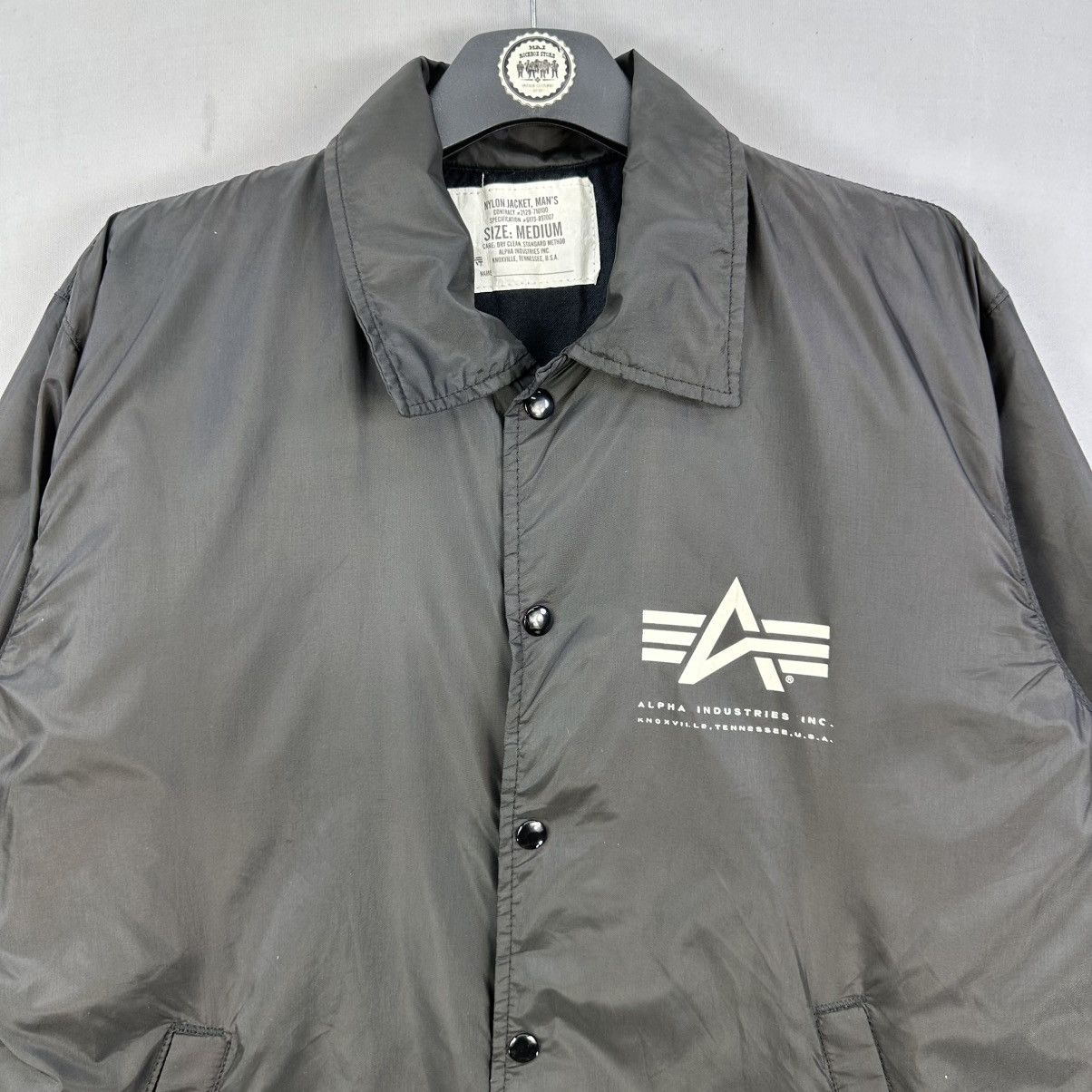 Alpha Industries Vintage 90's Alpha Industries MADE IN USA Coach Nylon Jacket Size US L / EU 52-54 / 3 - 7 Thumbnail