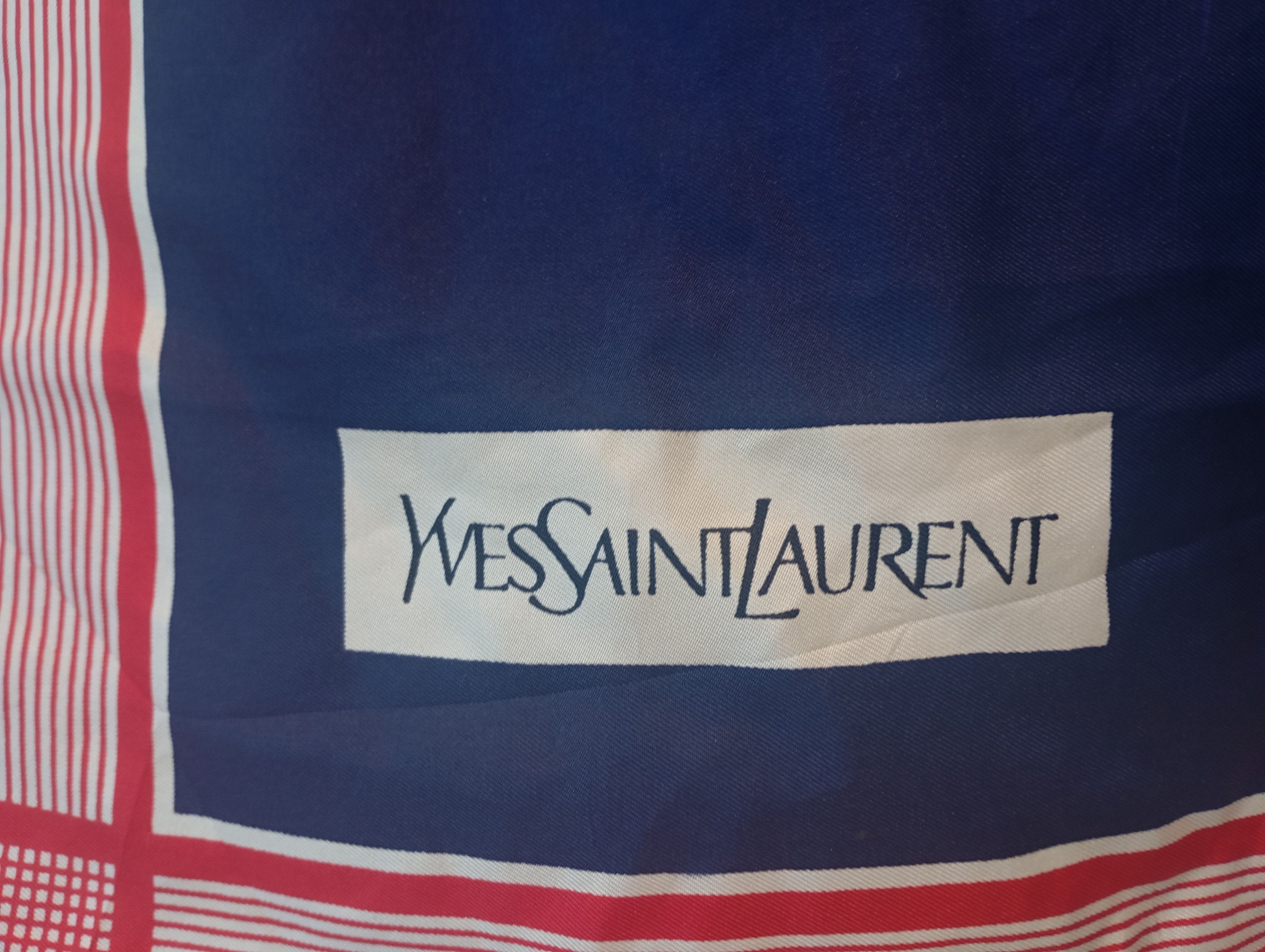 Yves Saint Laurent YSL Yves Saint Laurent Silk Scarf Scarves Handkerchief Size ONE SIZE - 4 Thumbnail
