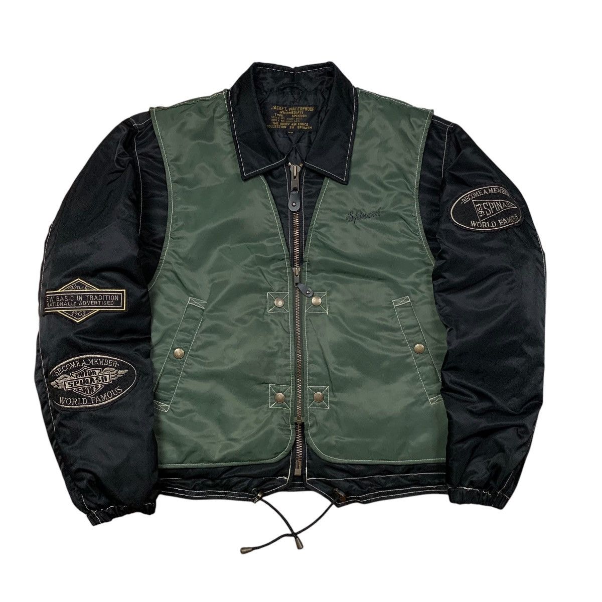 Japanese Brand Spinash Army Air Force Military Bomber Jacket Size US L / EU 52-54 / 3 - 3 Thumbnail