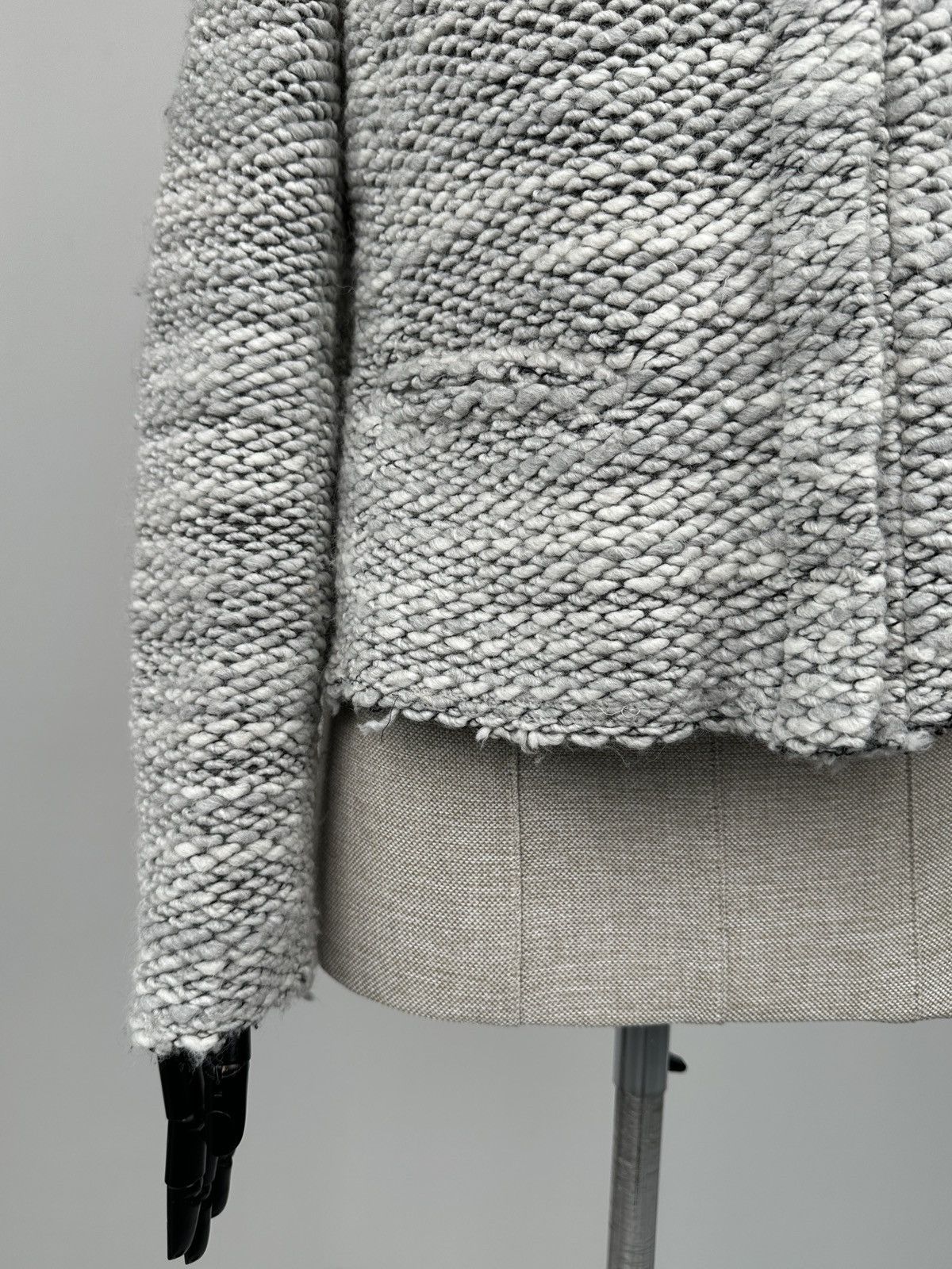 Iro IRO Shavani Carene Knit Boucle Gray Wool Blend Jacket sz 42 Size M / US 6-8 / IT 42-44 - 6 Thumbnail