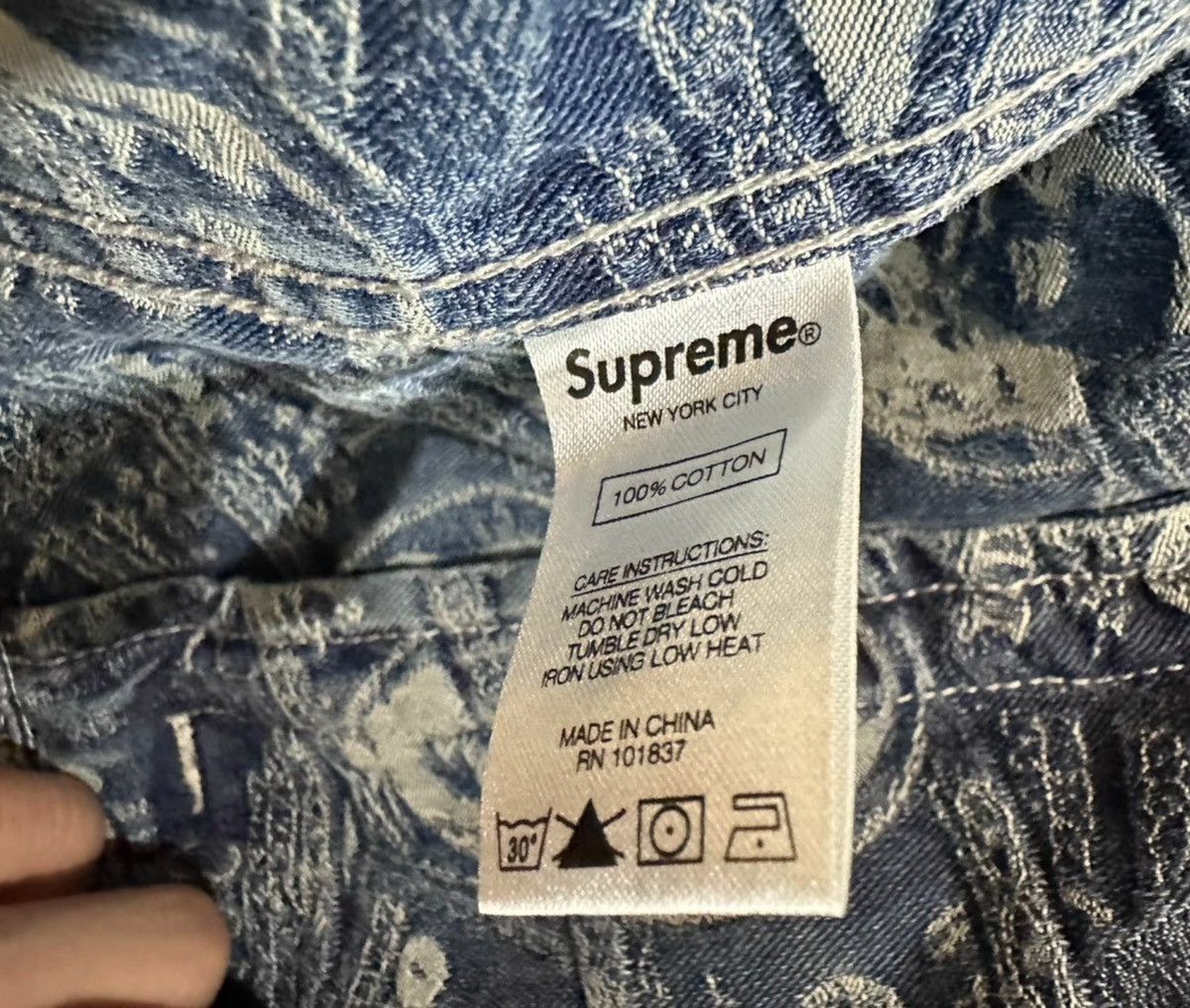Supreme Supreme 100 dollars bill trucker denim Jacket Size US L / EU 52-54 / 3 - 4 Thumbnail