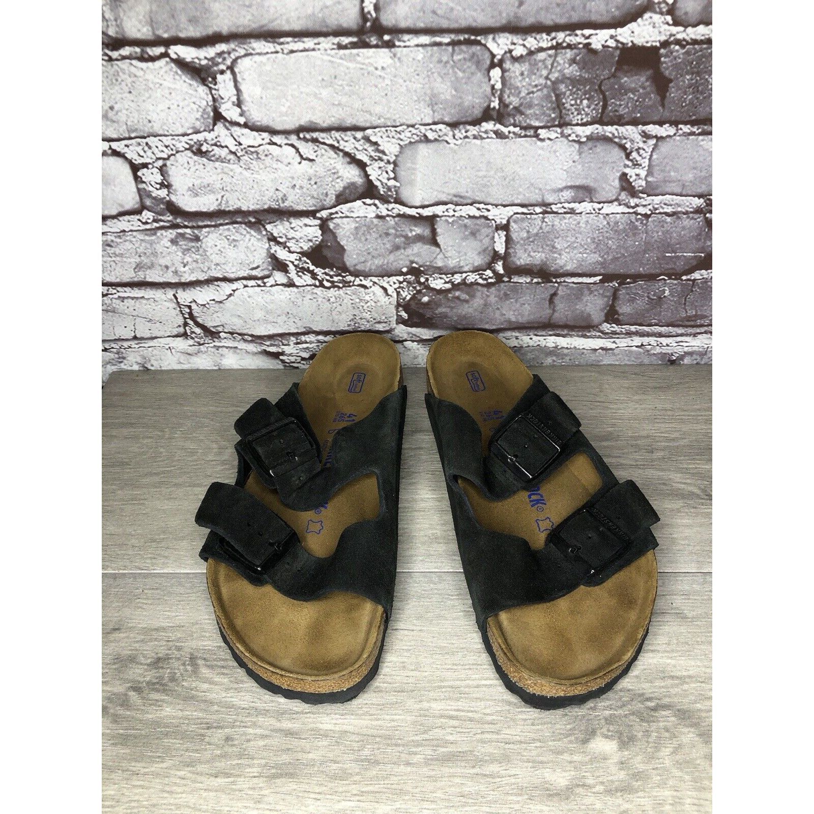 Birkenstock Birkenstock Arizona Black Suede Leather Strap Slides Sandals Size US 10 / IT 40 - 15 Thumbnail