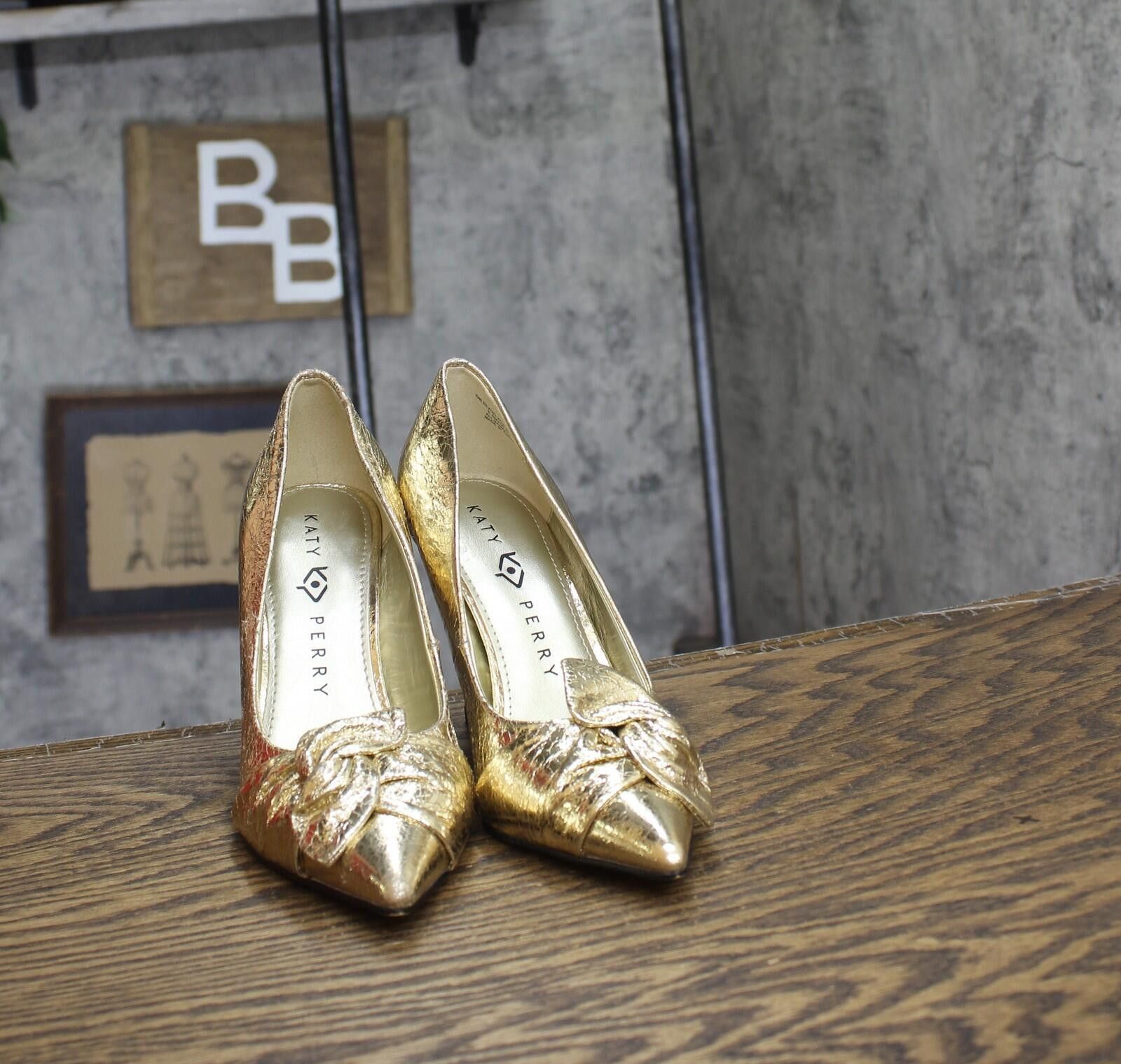 Other Nwt Katy Perry Pointed Toe Pumps Kp2947 Gold Yellow 5.5m Size US 5.5 / IT 35.5 - 3 Thumbnail