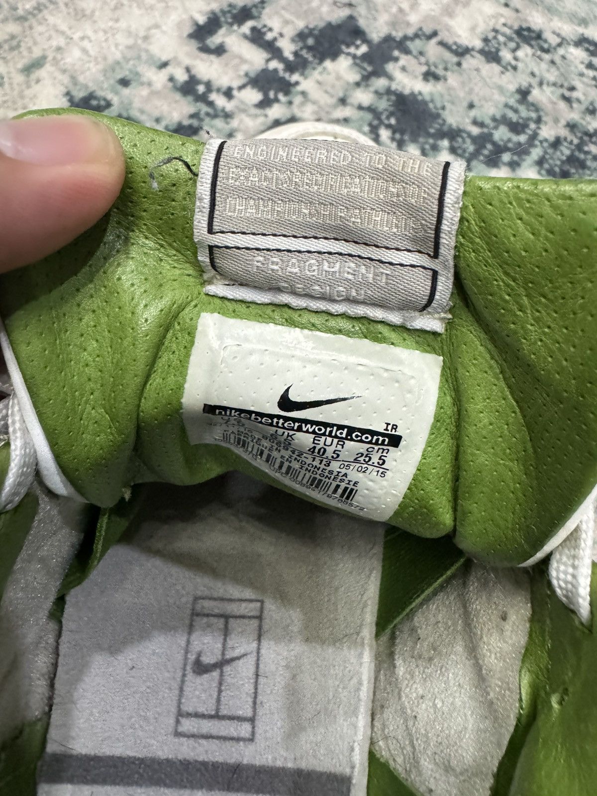 Nike 2005 NIKE AIR TRAINER 1 SP FRAGMENT WHITE CHLOROPHYLL SHOES Size US 7.5 / EU 40-41 - 7 Thumbnail