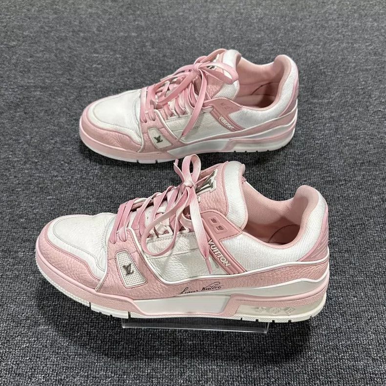 Louis Vuitton Louis Vuitton Pink and White Trainer Sneakers-2506 Size US 10.5 / EU 43-44 - 3 Thumbnail