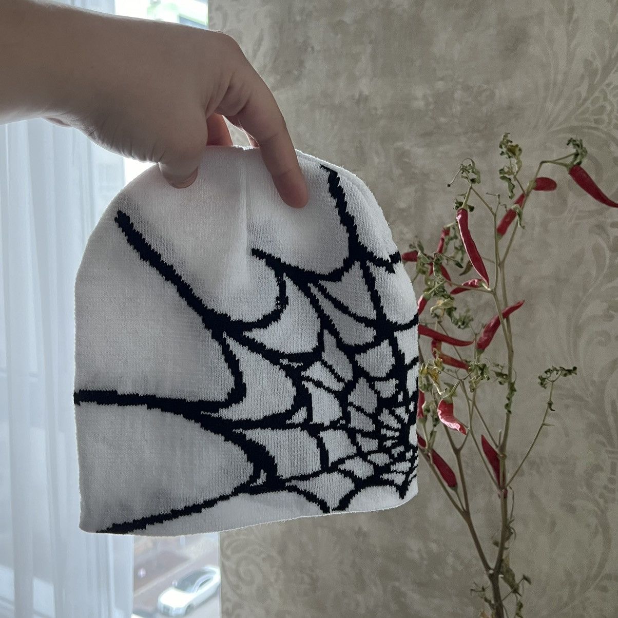 Japanese Brand Y2K Spider Web Beanie Hat style Avant Garde Size ONE SIZE - 12 Thumbnail