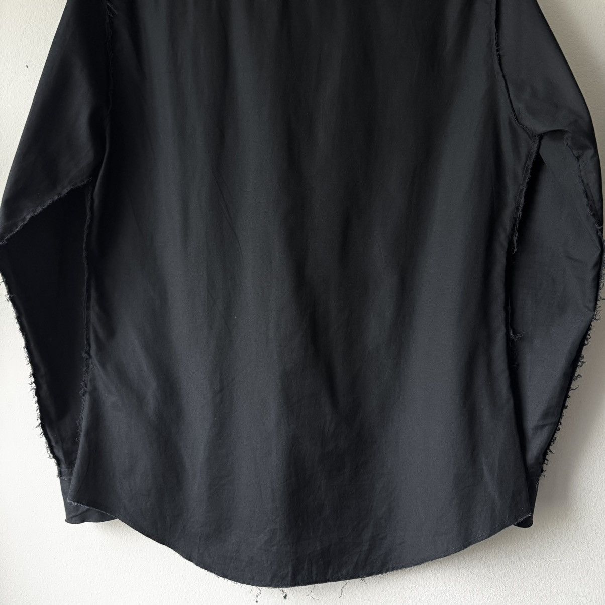 Yohji Yamamoto Yohji Yamamoto Black Cotton Pleated Front Button-Up Shirt Size US M / EU 48-50 / 2 - 8 Thumbnail