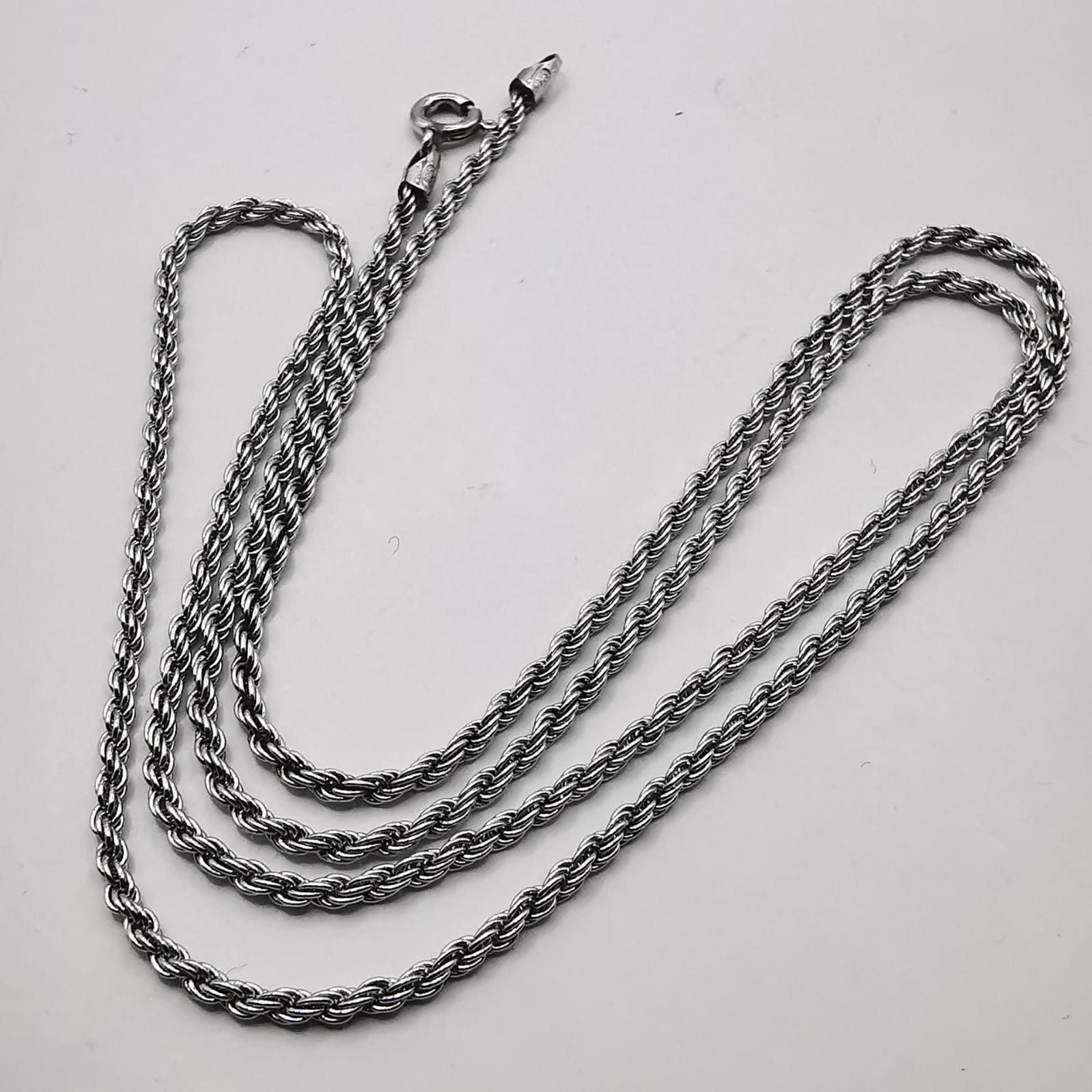 Sterling Silver Vintage Jewelry Chain, 925 Sterling Silver, Signed 7.59g Size ONE SIZE - 1 Thumbnail