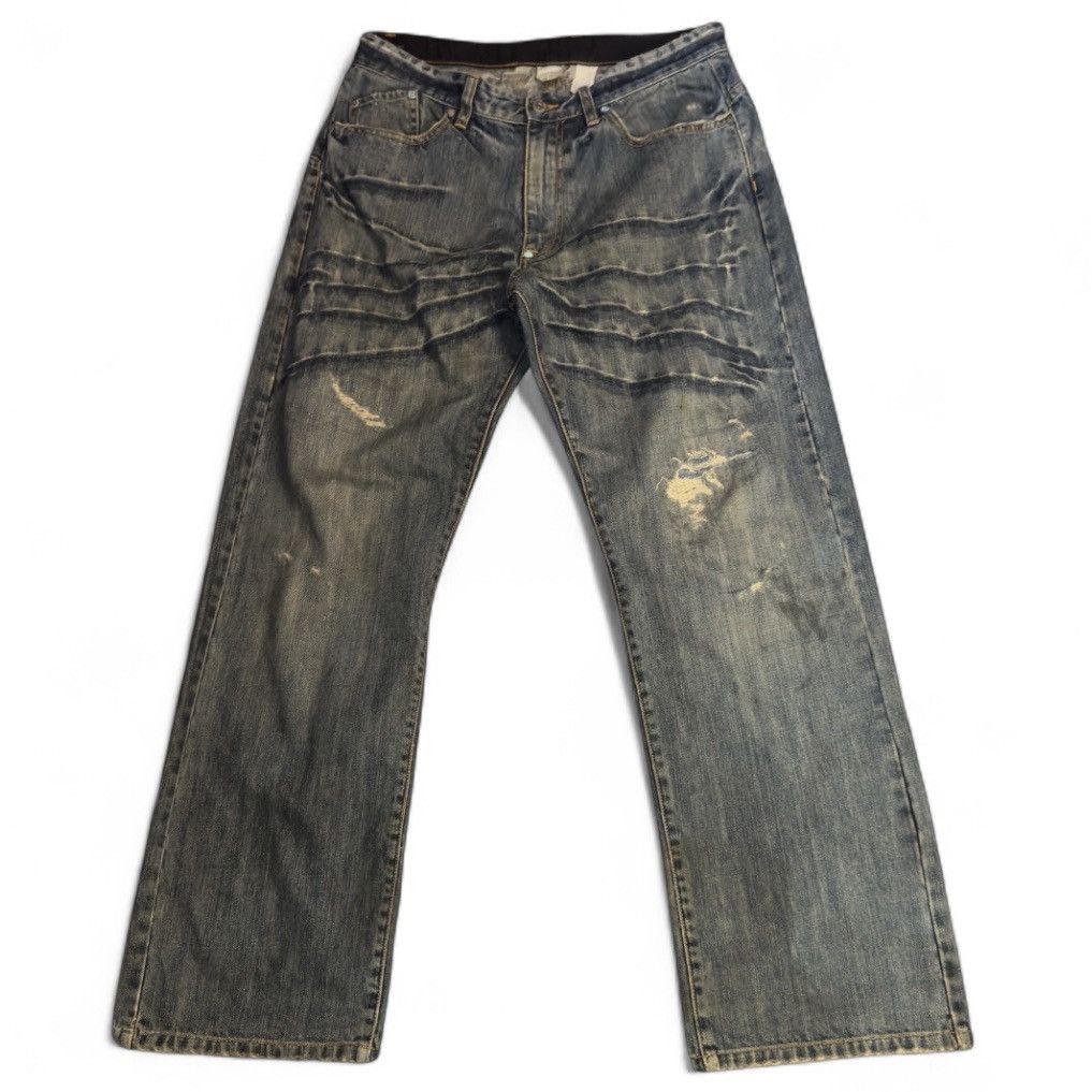 Seditionaries 🔥🇯🇵 Japanese Distressed Fiberops Thrashed Denim Size US 34 / EU 50 - 2 Thumbnail