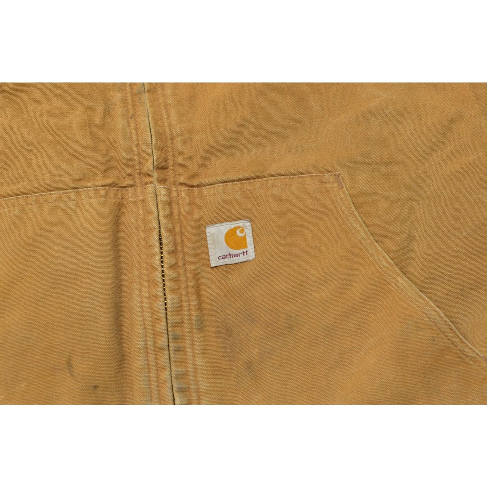 Carhartt VINTAGE Carhartt J140 BRN Quilted Flannel Lined Duck Jacket Zip Brown Men's LT Tall Size US L / EU 52-54 / 3 - 2 Thumbnail