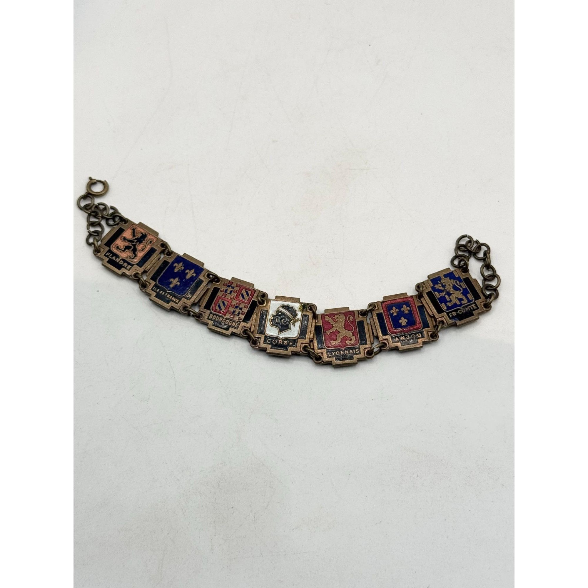 Vintage Vintage estate enamel France Souvenir Travel Bracelet Size ONE SIZE - 3 Thumbnail