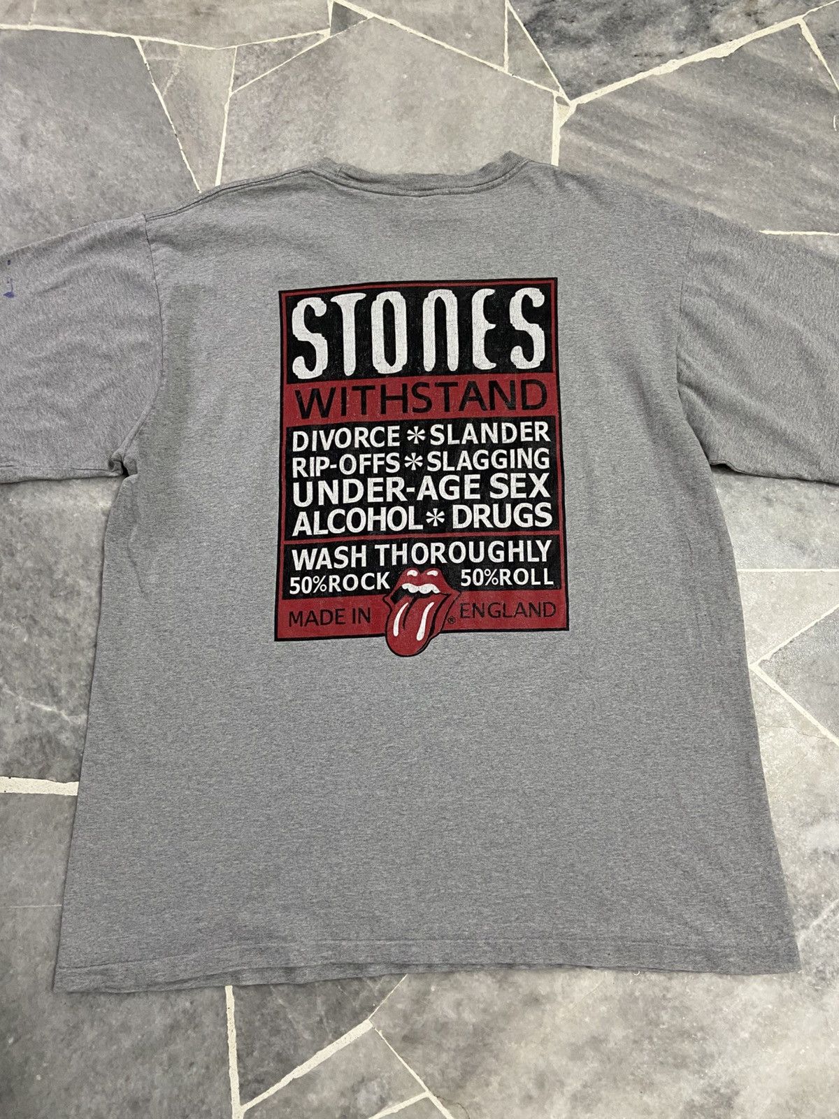 Band Tees × The Rolling Stones Vintage The Rolling Stones t Shirts Withstand World tour Size US L / EU 52-54 / 3 - 9 Thumbnail