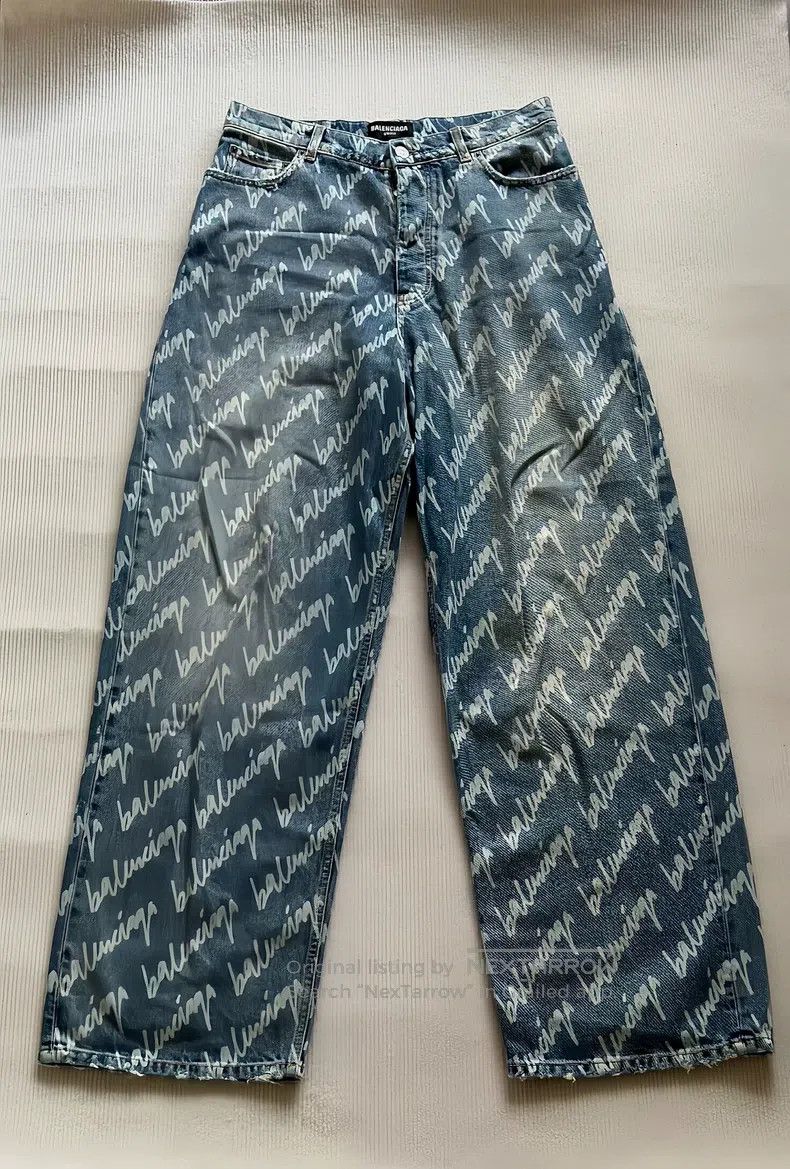 Balenciaga Balenciaga size S Bullet Screen Scribble Logo Full Print D Size US 27 - 1 Thumbnail