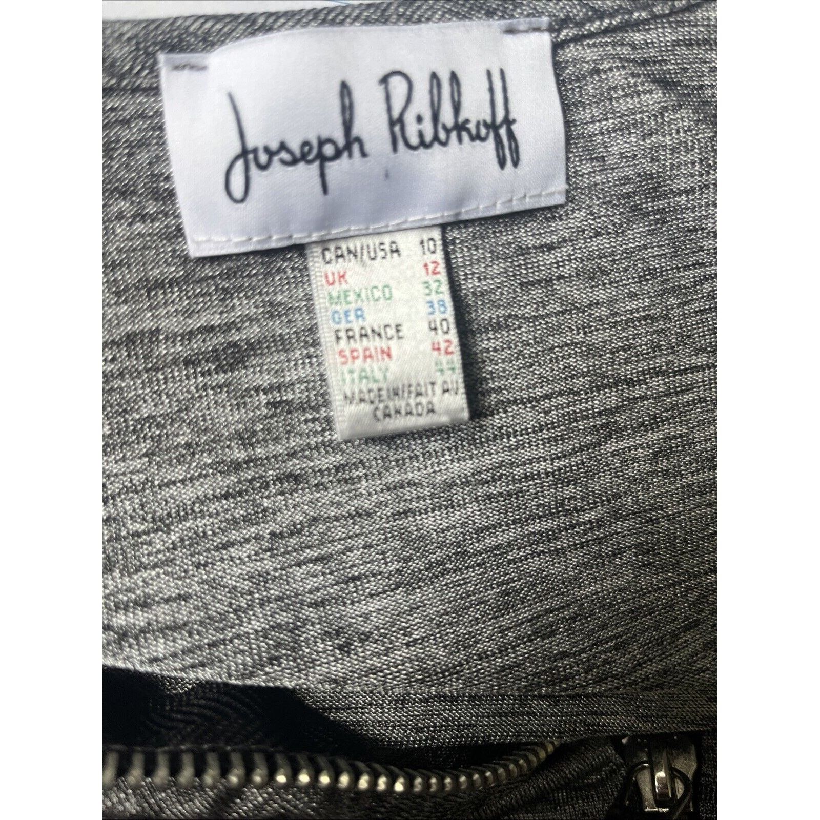 Joseph Ribkoff Women’s Joseph Ribkoff Gray Long Sleeve Blouse Zip Size 10 Size L / US 10 / IT 46 - 5 Thumbnail