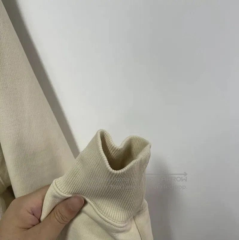 AMI AMI Beige Cotton Logo Embroidery Hoodie . Size US L / EU 52-54 / 3 - 5 Thumbnail