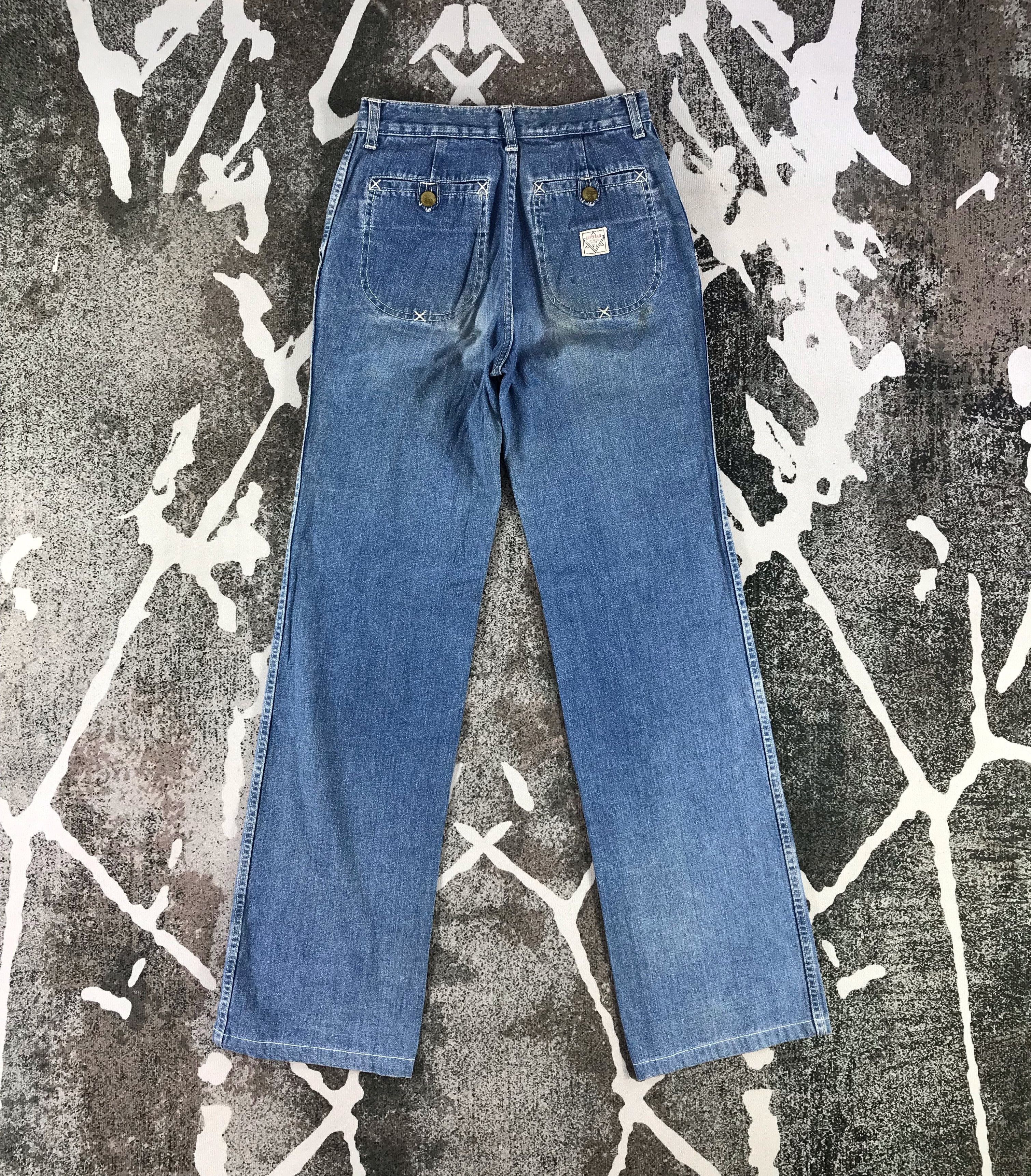 Vintage Vintage Lip Star Jeans High Waist Denim Size 25x31 Size 26" / US 2 / IT 38 - 2 Thumbnail