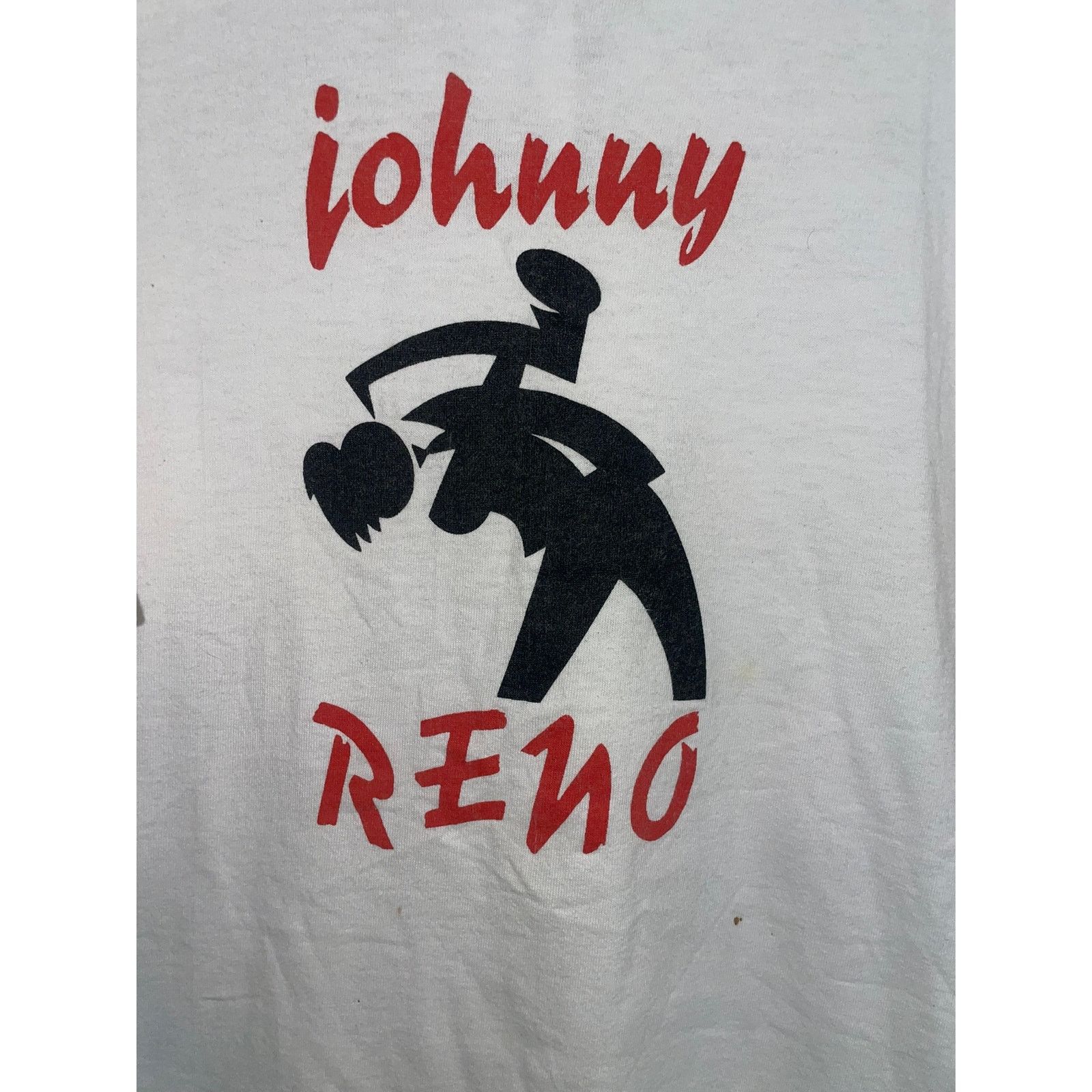 Vintage Vintage Johnny Reno Shirt Musician Music White Tee XL 90s Size US XL / EU 56 / 4 - 2 Thumbnail