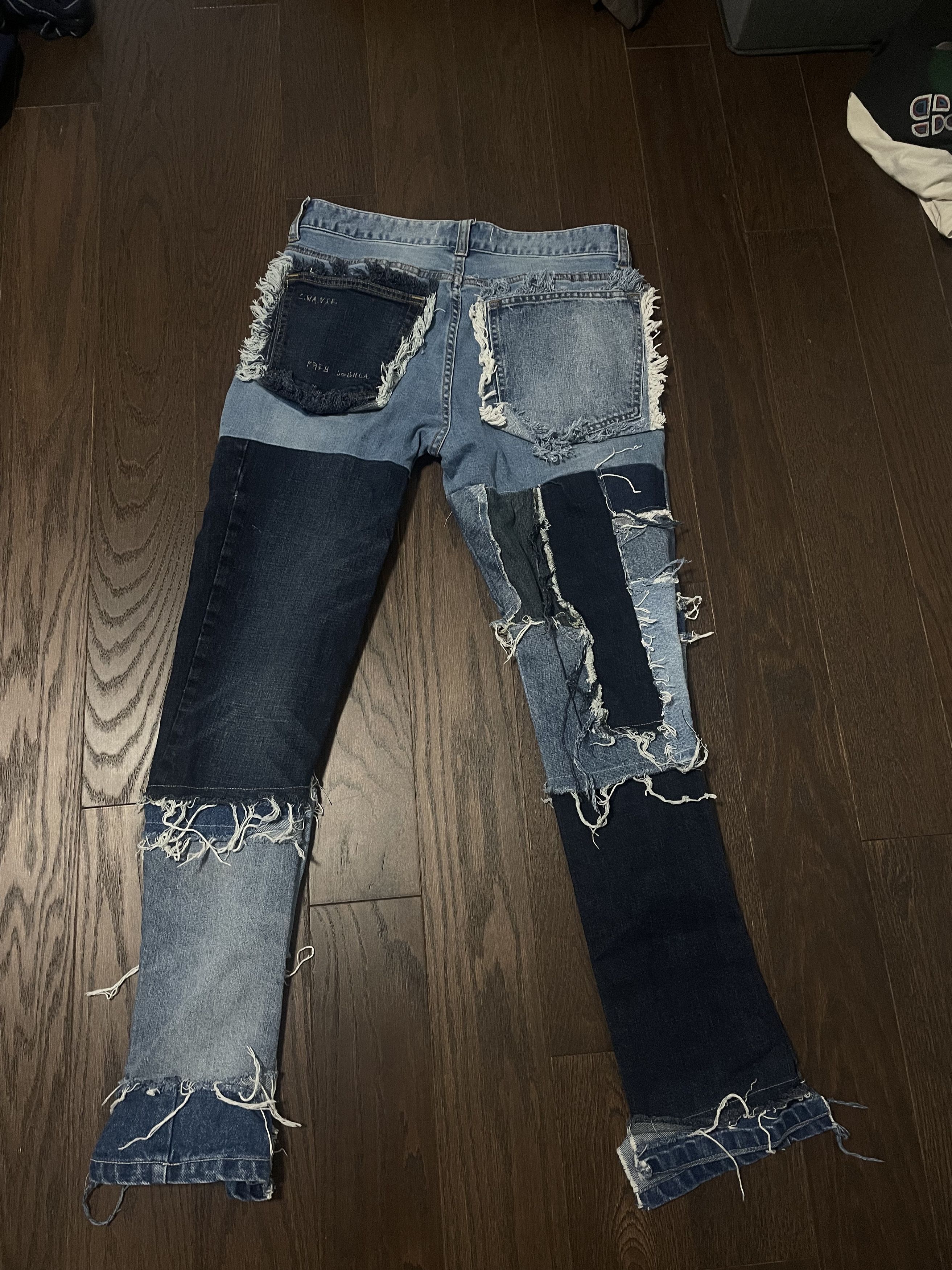 Vintage 1 OF 1 CUSTOM denim jeans Size US 30 / EU 46 - 2 Thumbnail