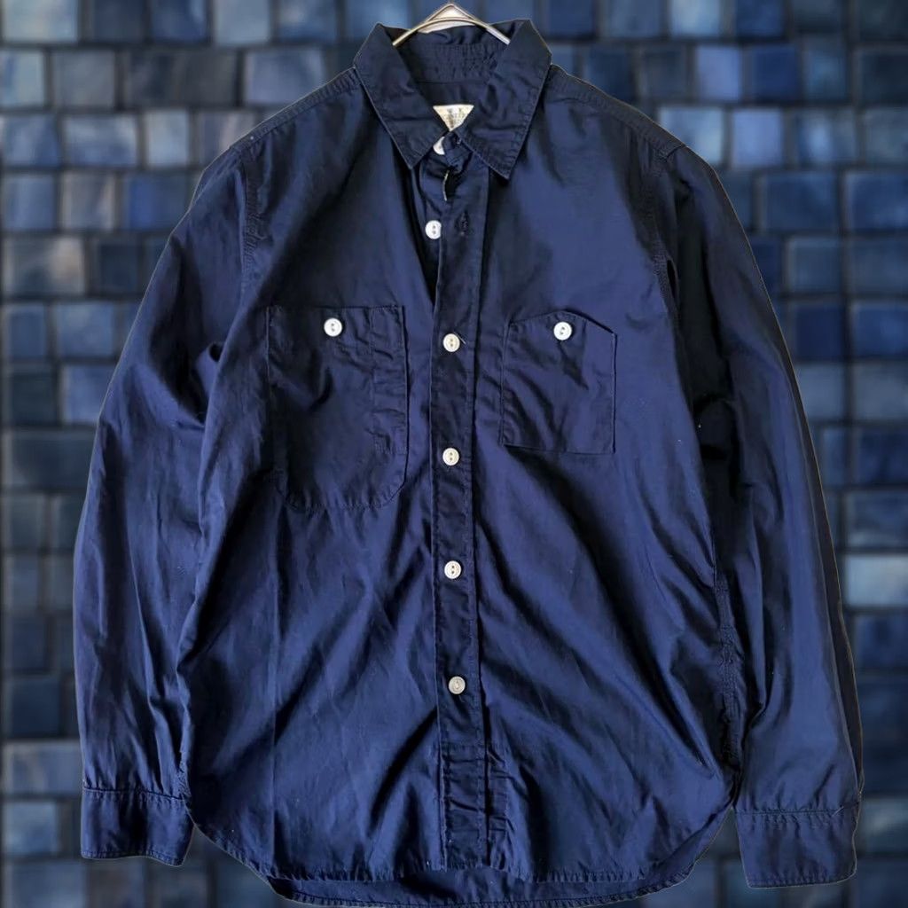 Engineered Garments Engineered Garments Work Shirt Navy Cotton Long Sleeve Size 1 Men's Pre-owned Size US S / EU 44-46 / 1 - 1 Thumbnail