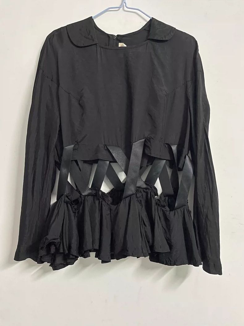 Comme des Garcons CDG Cut-Out Peter Pan Collar Top - dmc Size US M / EU 48-50 / 2 - 1 Thumbnail