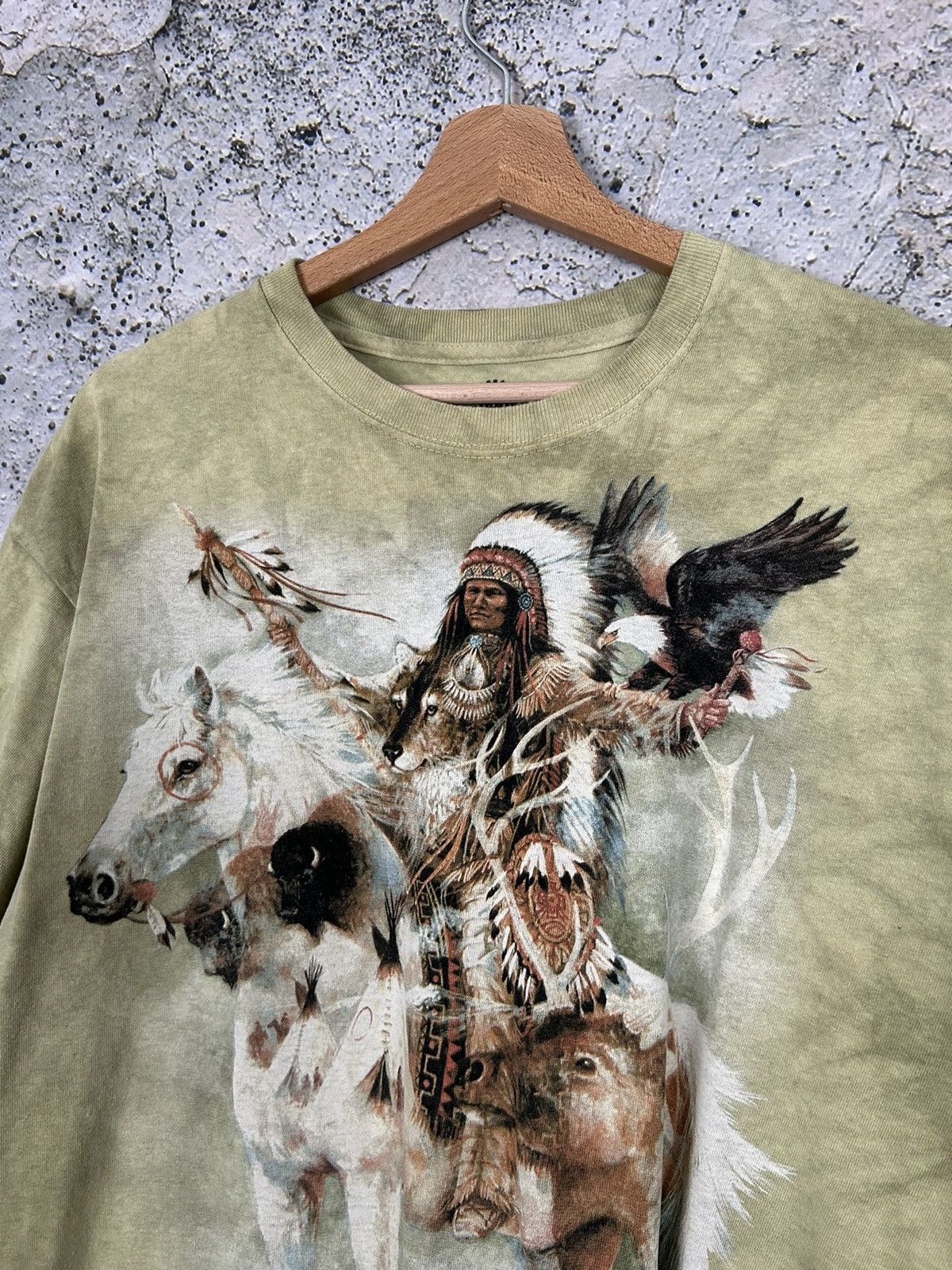 The Mountain Vintage The Mountain Indian Tie Dye Graphic Tee Animal Y2K Size US L / EU 52-54 / 3 - 3 Thumbnail