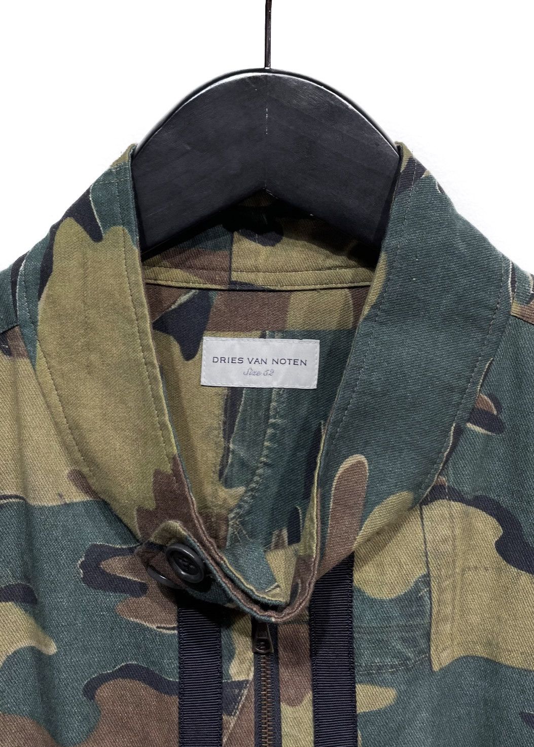 Dries Van Noten Dries Van Noten Green Camouflage Patchwork Bomber Jacket Size US L / EU 52-54 / 3 - 5 Thumbnail
