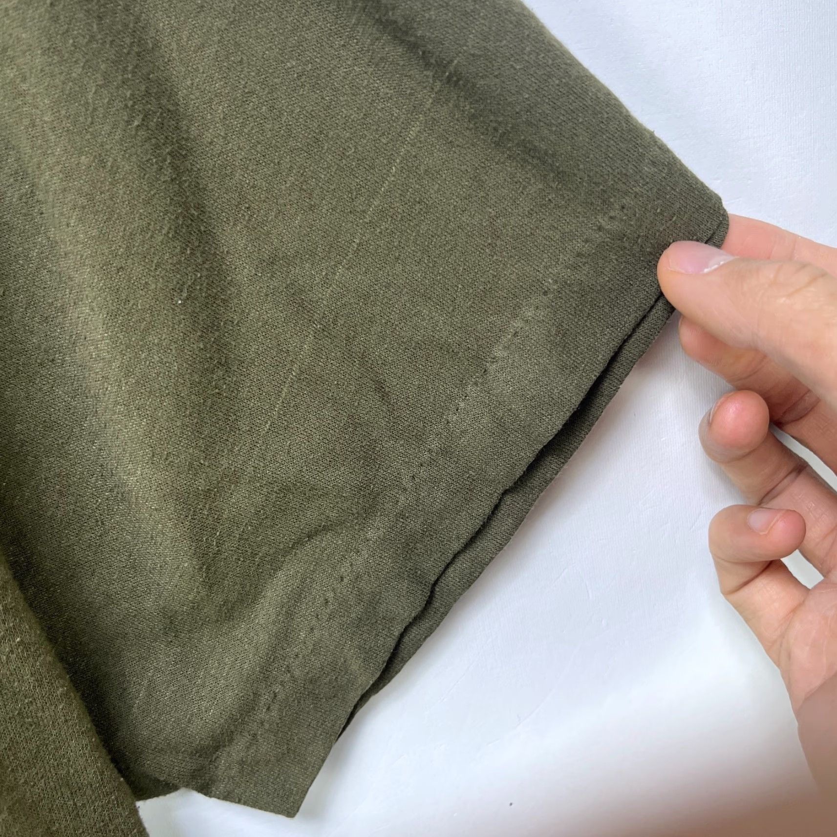 Olive VINTAGE 90s Olive Blank Undershirt XL Men Shirt XL Olive Green Cotton Knit Logo 90s Theme Mens Size US XL / EU 56 / 4 - 5 Thumbnail