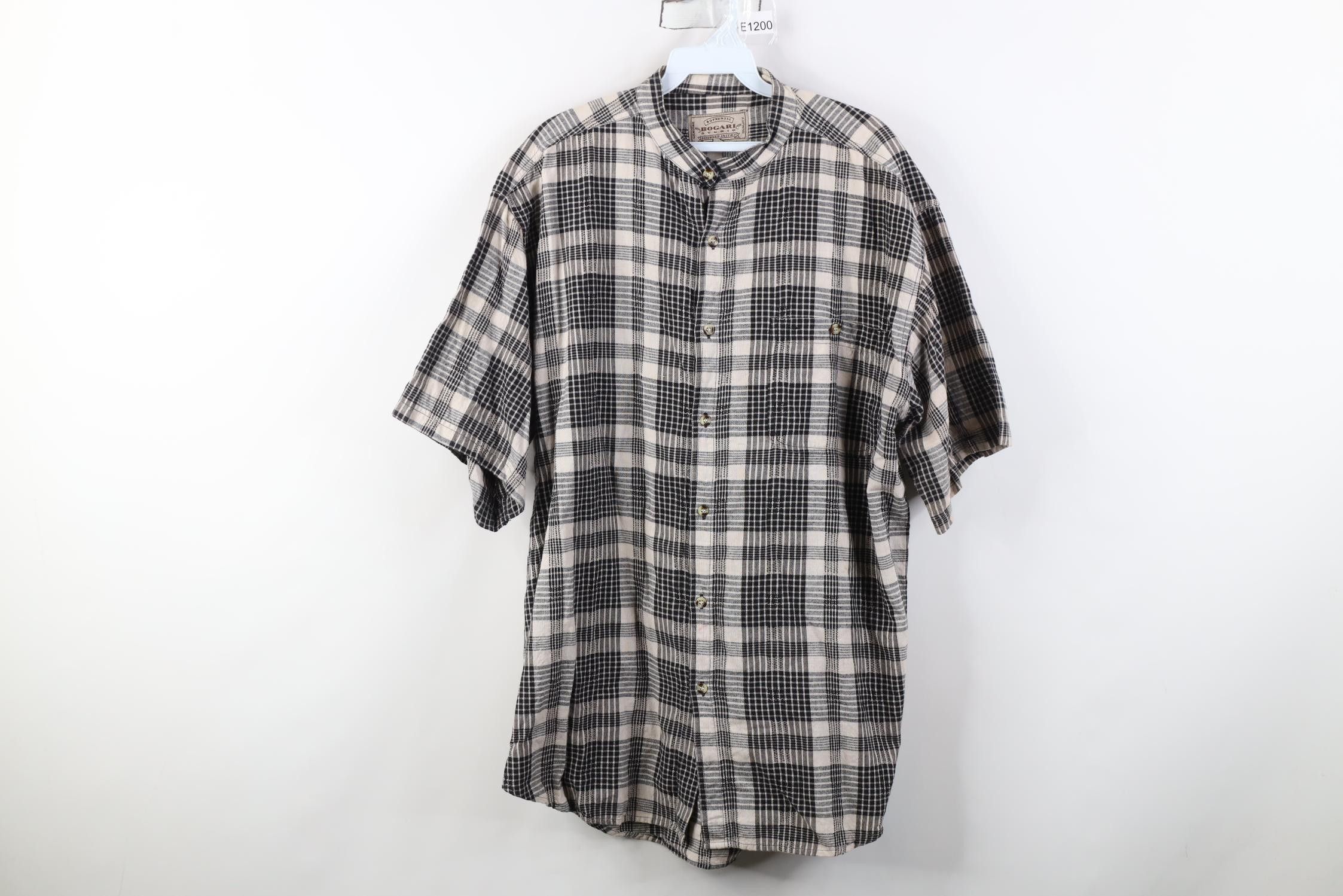 Vintage Vintage 90s Streetwear Short Sleeve Band Collar Button Shirt Size US XL / EU 56 / 4 - 1 Thumbnail