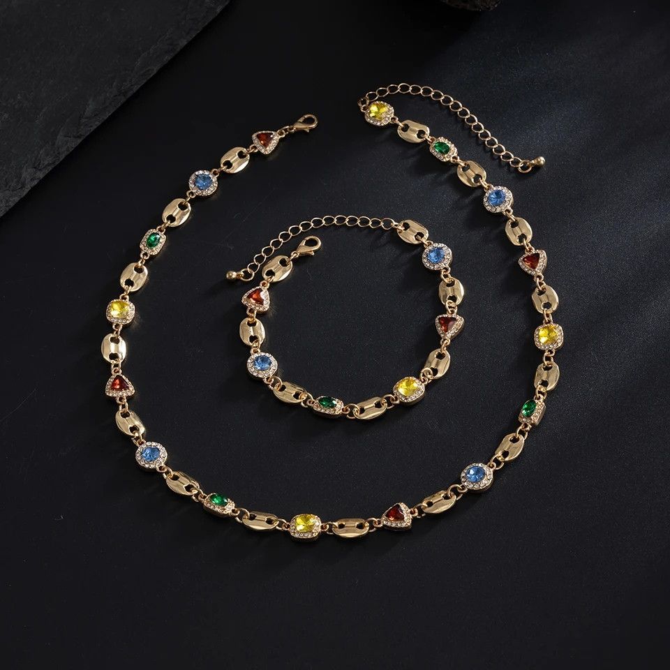 Jewelry Salircon Trendy Exquisite Rhinestone Choker Size ONE SIZE - 2 Thumbnail