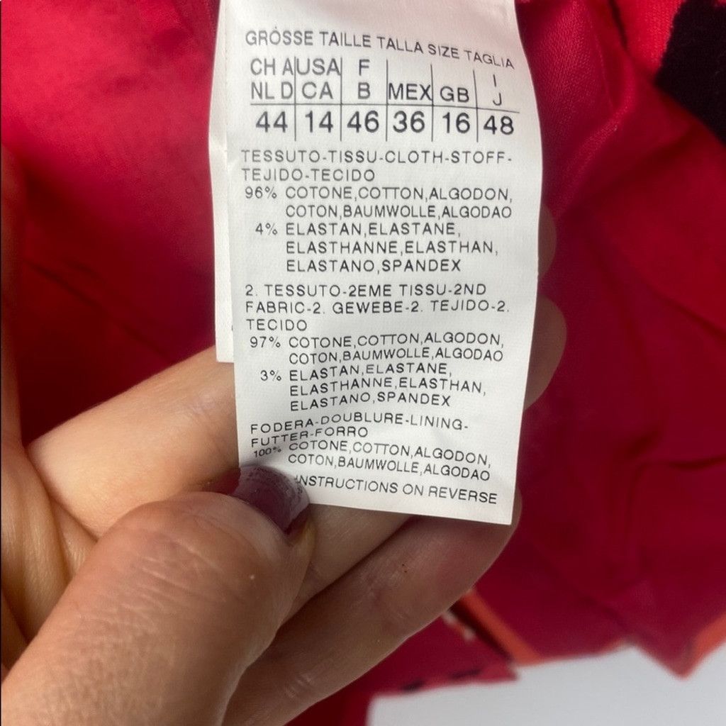 Max Mara MAXMARA W-E 2023 Floral Maximalist Red Short Blazer sz L 14 Size XL / US 12-14 / IT 48-50 - 7 Thumbnail