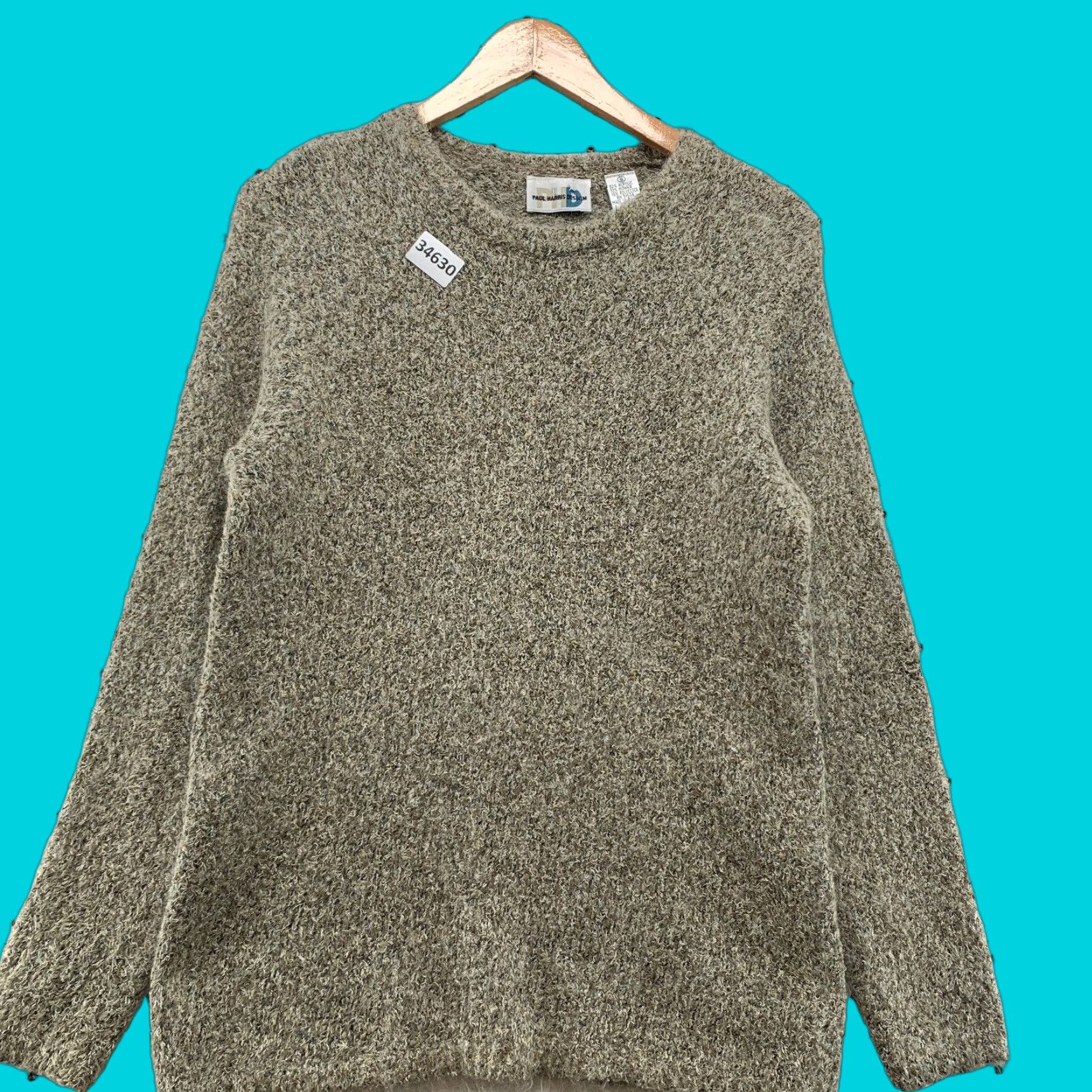 Vintage VINTAGE Paul Harris Design Sweater Womens Small Gray Mohair Sherpa SHaggy Size S / US 4 / IT 40 - 1 Thumbnail