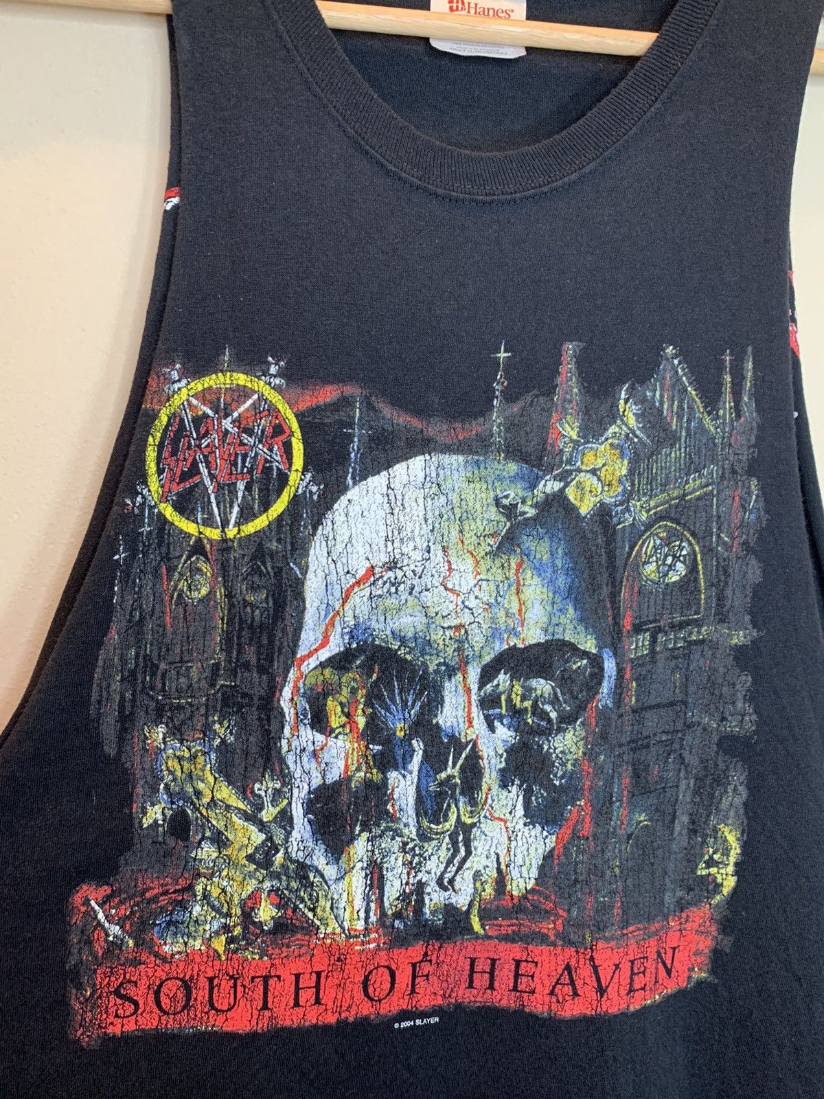 Slayer RARE Vintage Slayer South Of Heaven World Sacrifice Tank Top Size US XL / EU 56 / 4 - 3 Thumbnail