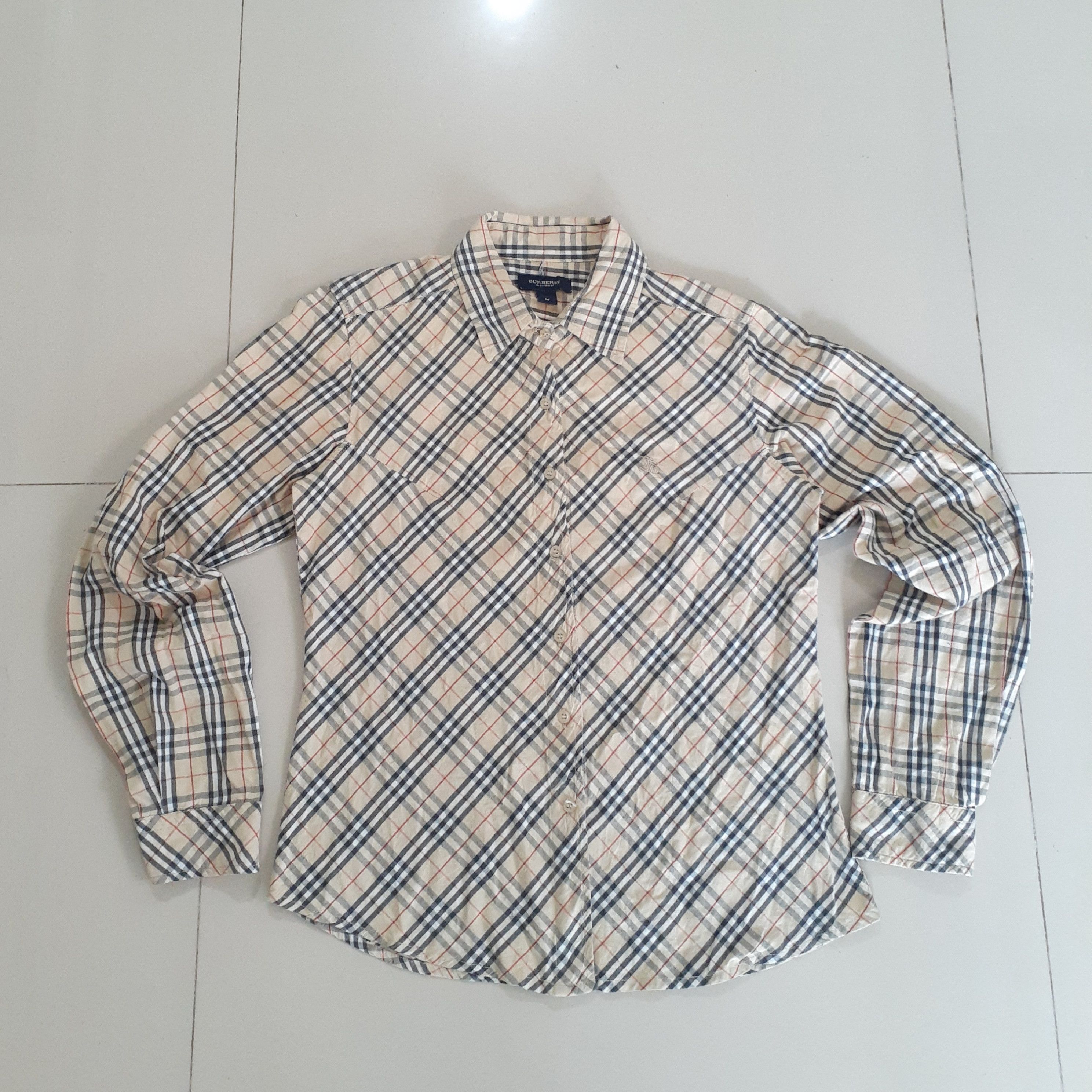 Burberry × Designer Burberry Plaid Buttondown Longsleeve Size S / US 4 / IT 40 - 1 Thumbnail