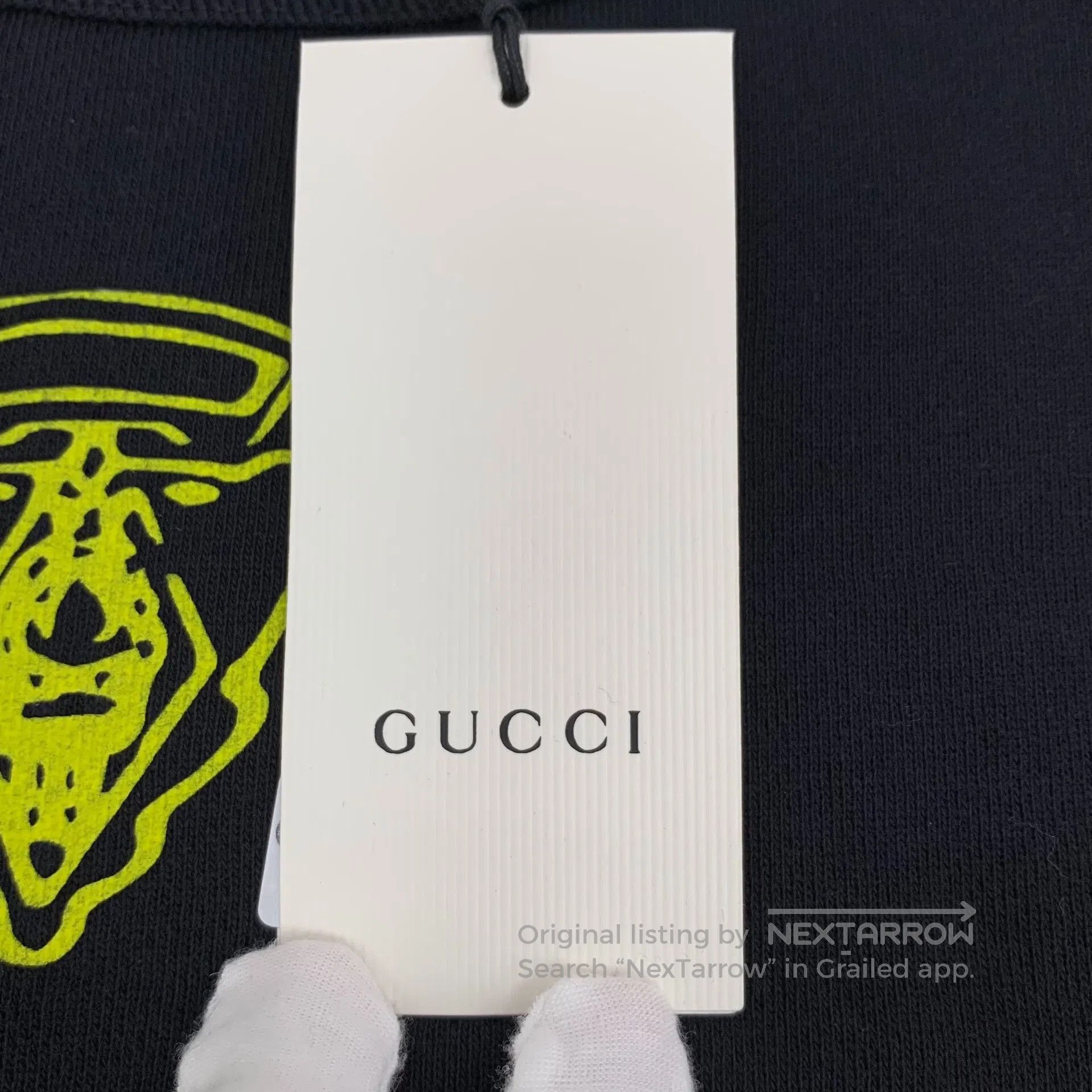 Gucci Guicci Black Logo Letter Printed Cotton Round Neck Long Sl Size US S / EU 44-46 / 1 - 6 Thumbnail
