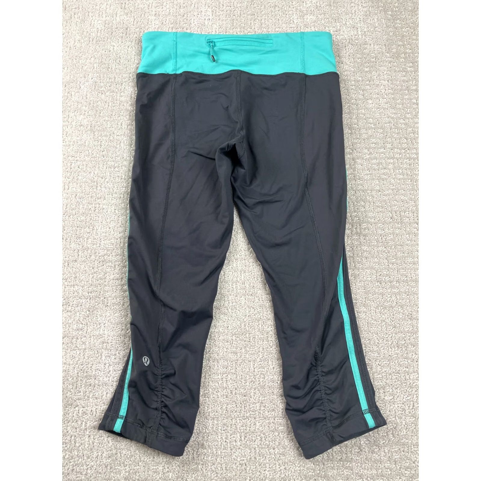 Lululemon Lululemon Leggings Womens Size 6 Cropped Skinny Pull On Black Blue Stretch Yoga Athleisure Medium Spring Summer Fall Womens Size 28" / US 6 / IT 42 - 5 Thumbnail
