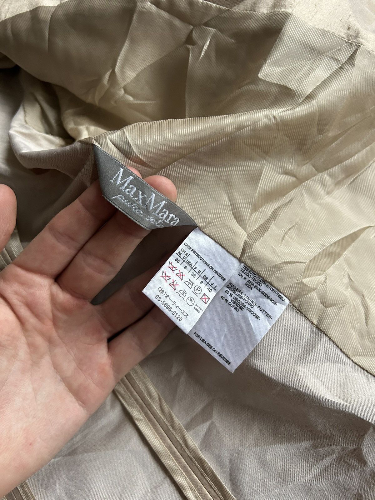 Max Mara Vintage Max Mara Women Solid Jacket Lining Viscosa / Cupro Size M / US 6-8 / IT 42-44 - 9 Thumbnail