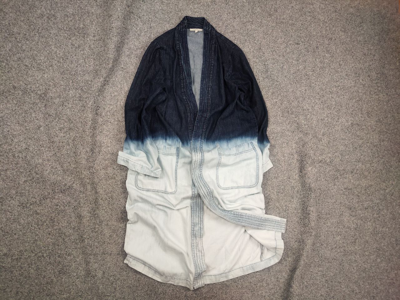 Vintage Humility 1949 Design Long Cardigan Gradient Blue denim Size L / US 10 / IT 46 - 1 Thumbnail