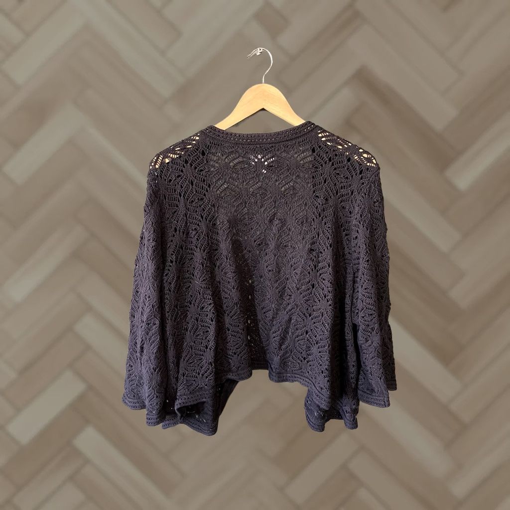 Avenue Avenue Cardigan Womens Black Knit Shrug Plus Size 26/28 Long Sleeve Sweater Solid Style Mens? Size 4XL / US 24-26 - 1 Thumbnail