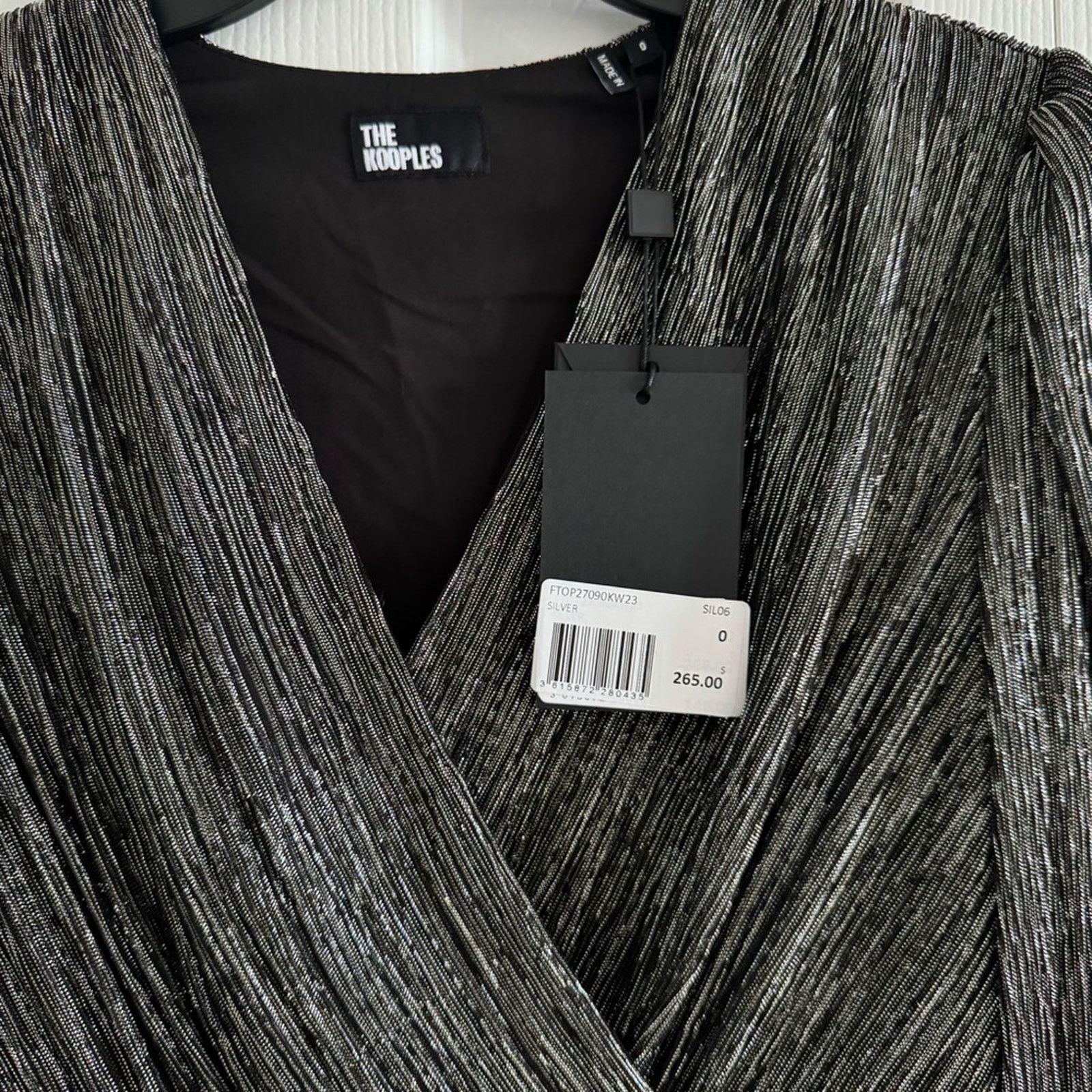 The Kooples NWT! The Kooples Shimmering Black Blouse, Size 0 Size XS / US 0-2 / IT 36-38 - 5 Thumbnail