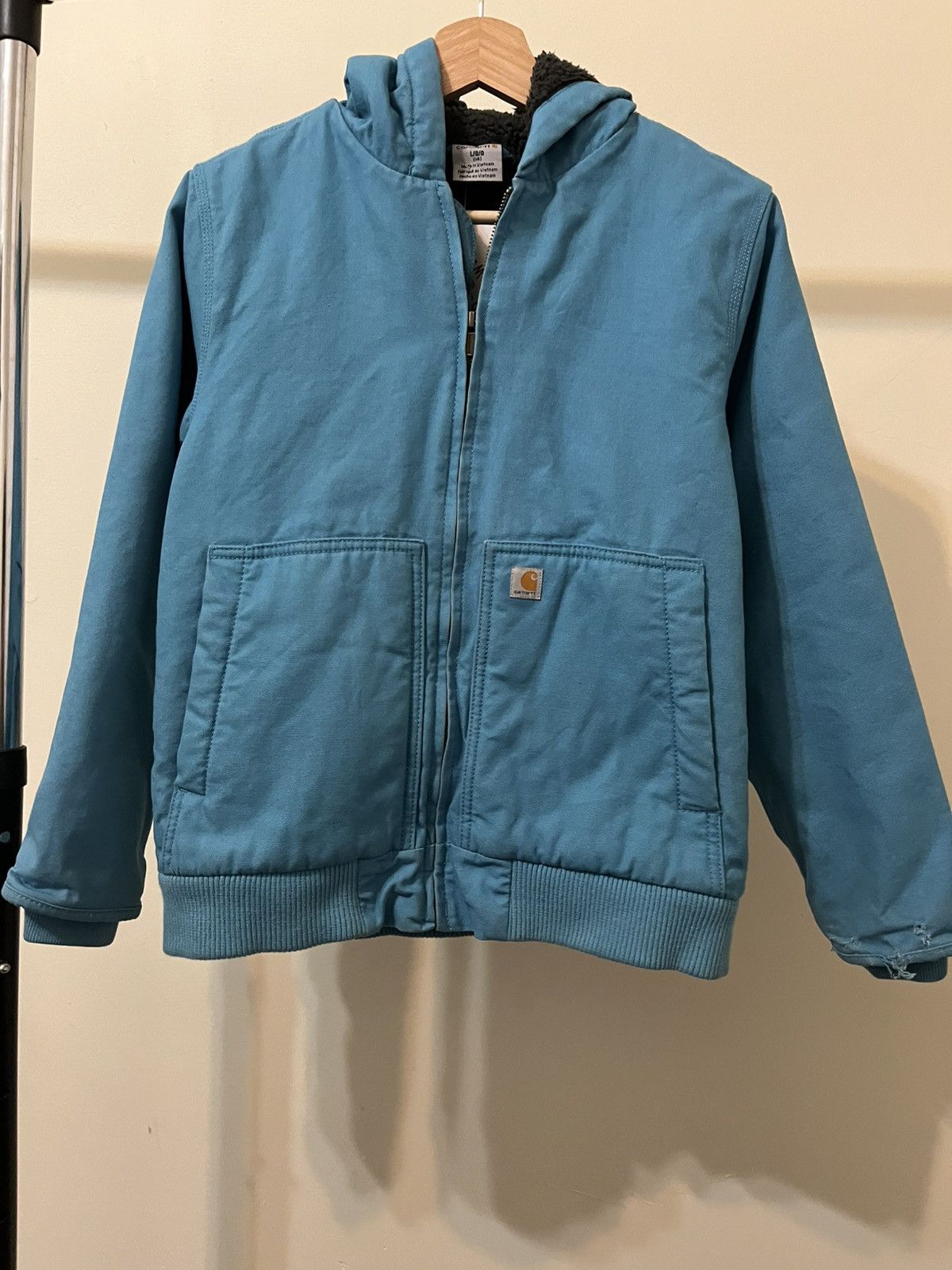 Carhartt × Vintage Vintage Carhartt Baby blue youth sz L jacket Size S / US 4 / IT 40 - 1 Thumbnail