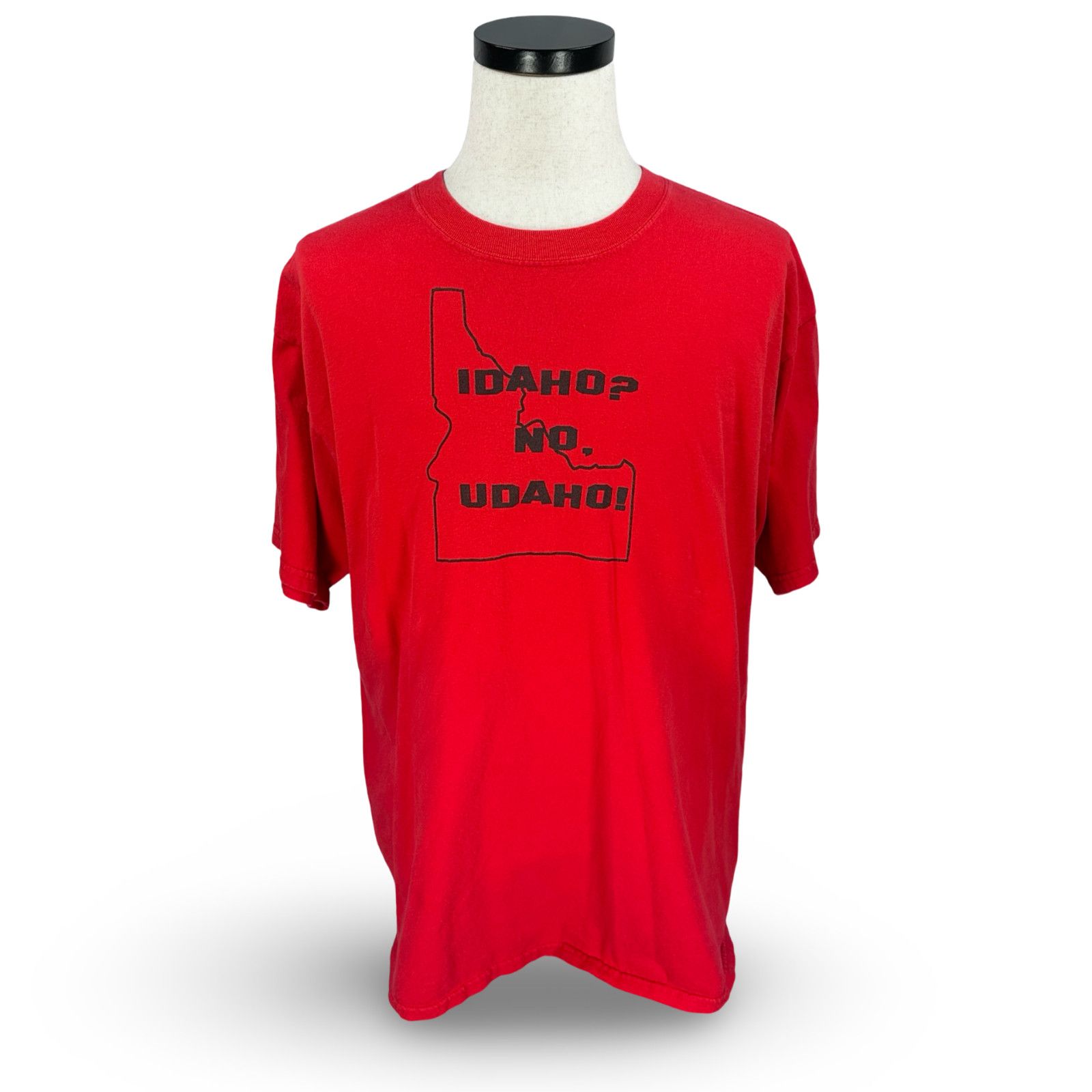 Gildan Vintage Idaho No Udaho T-Shirt Men XL Red Short Sleeve Joke Size US XL / EU 56 / 4 - 1 Thumbnail