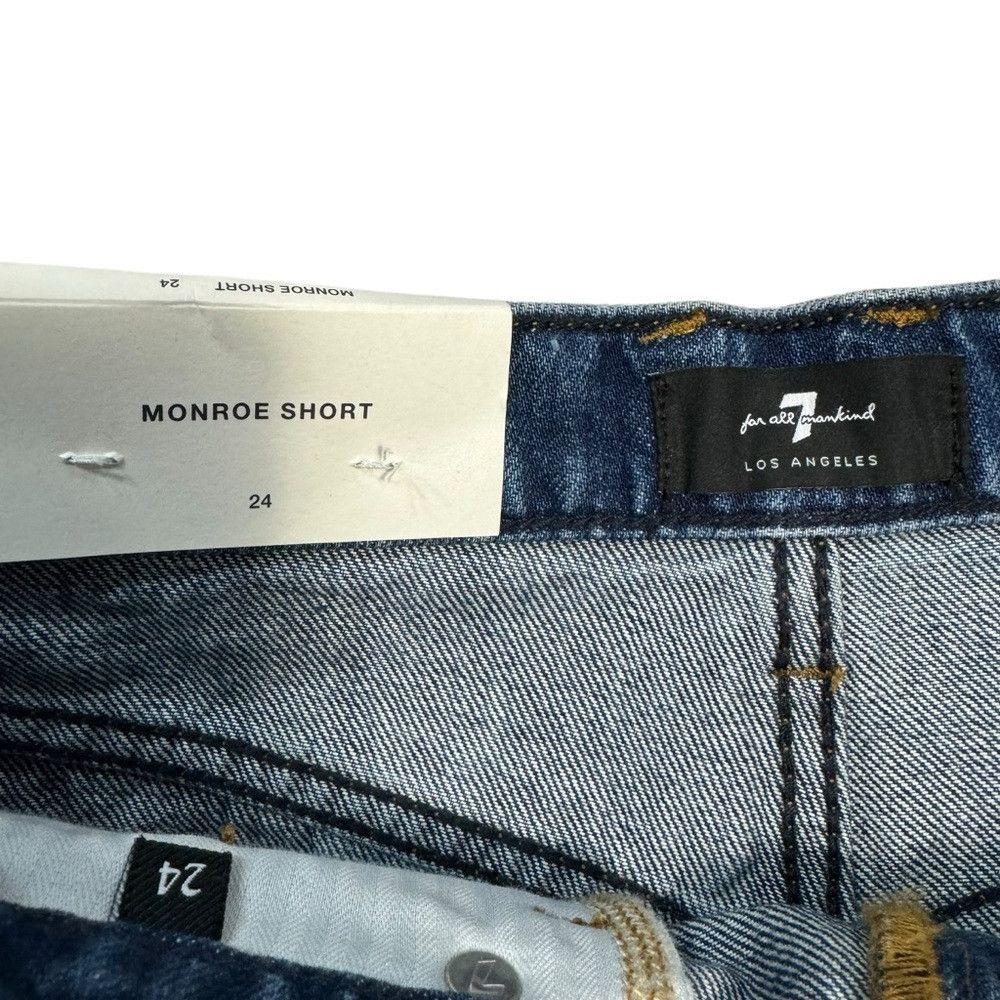 7 For All Mankind NWT New $148 7 For All Mankind Monroe Cut-Off Exposed Butto Size 24" / US 00 / IT 34 - 4 Thumbnail