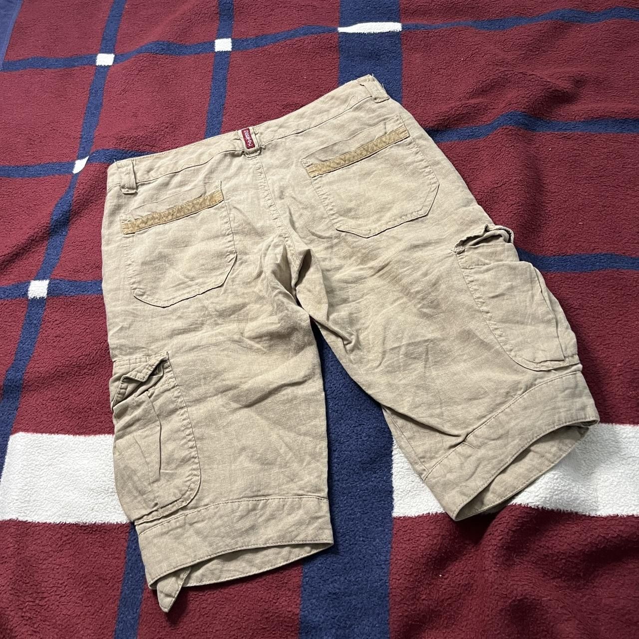 Hard Tail Y2k Hard tail beige cargo shorts khaki baggy grunge utility Size 30" / US 8 / IT 44 - 5 Thumbnail