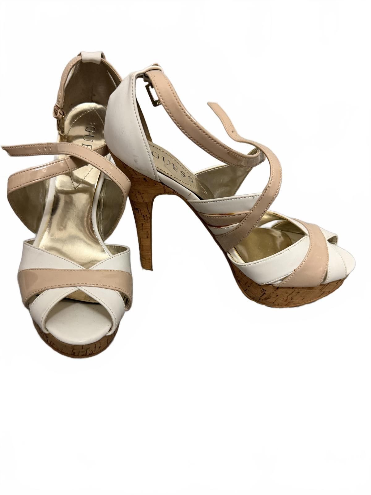 Guess Guess Women's Strappy Cork Platform Heels 6 M Size US 6 / IT 36 - 4 Thumbnail