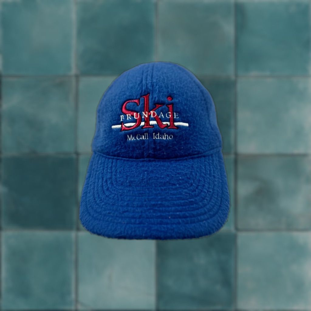 Vintage Fahrenheit Baseball Cap Mens Blue One Size Adjustable Ski Theme Hat Size ONE SIZE - 1 Thumbnail
