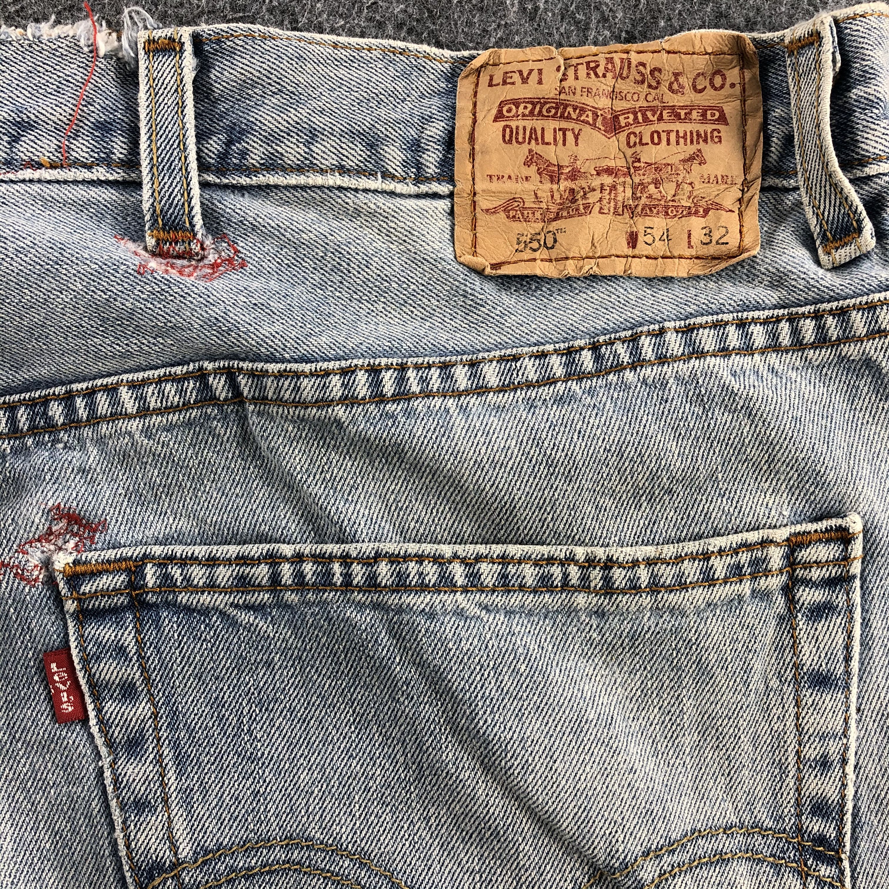 Levi's W51 Light Wash Vintage Levis 550 Jeans-J1176 Size US 44 / EU 60 - 5 Thumbnail