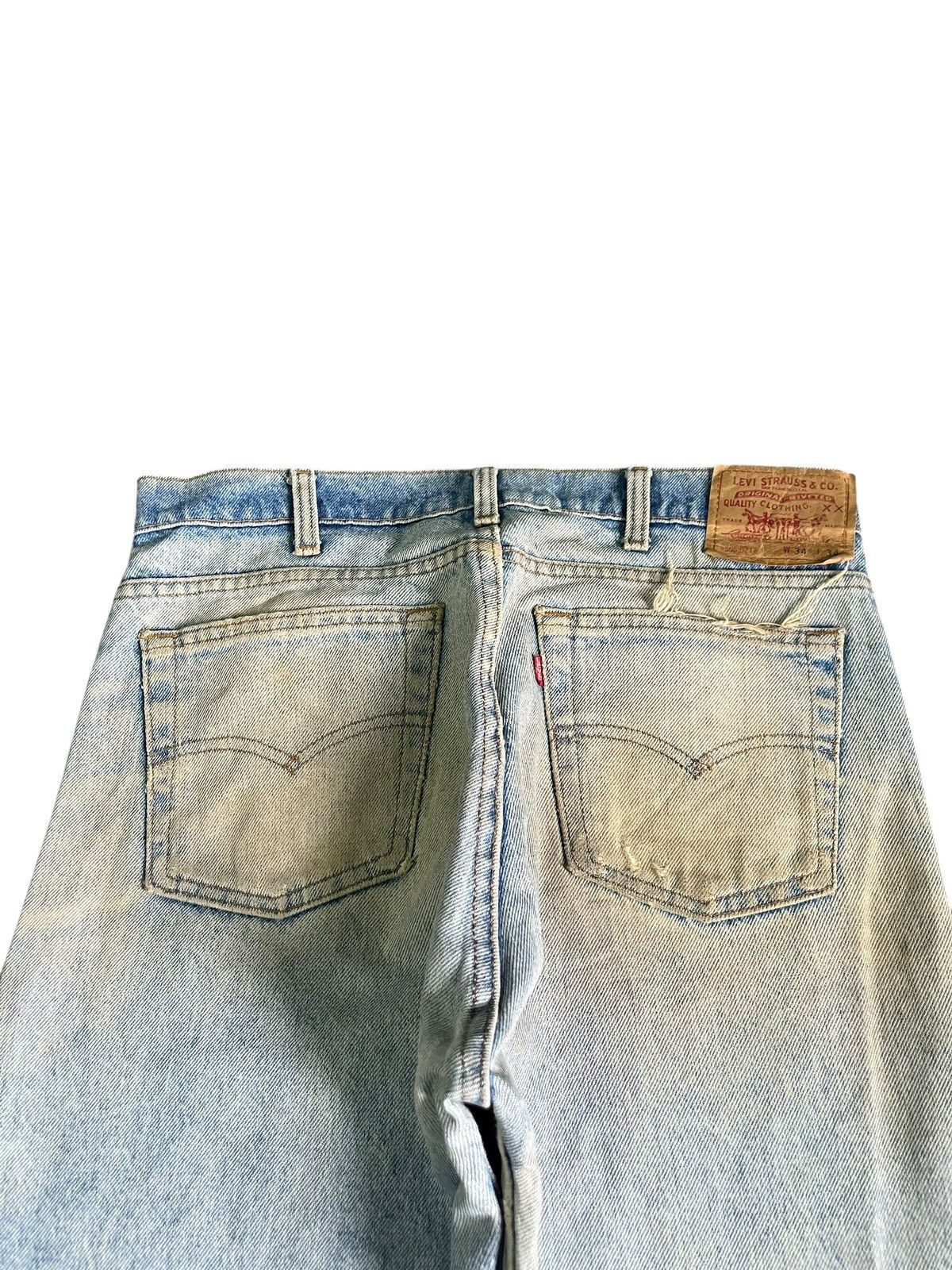 Levi's Vintage 90s Levis 505 Mud Wash Distress Loose Jeans Size US 33 - 4 Thumbnail