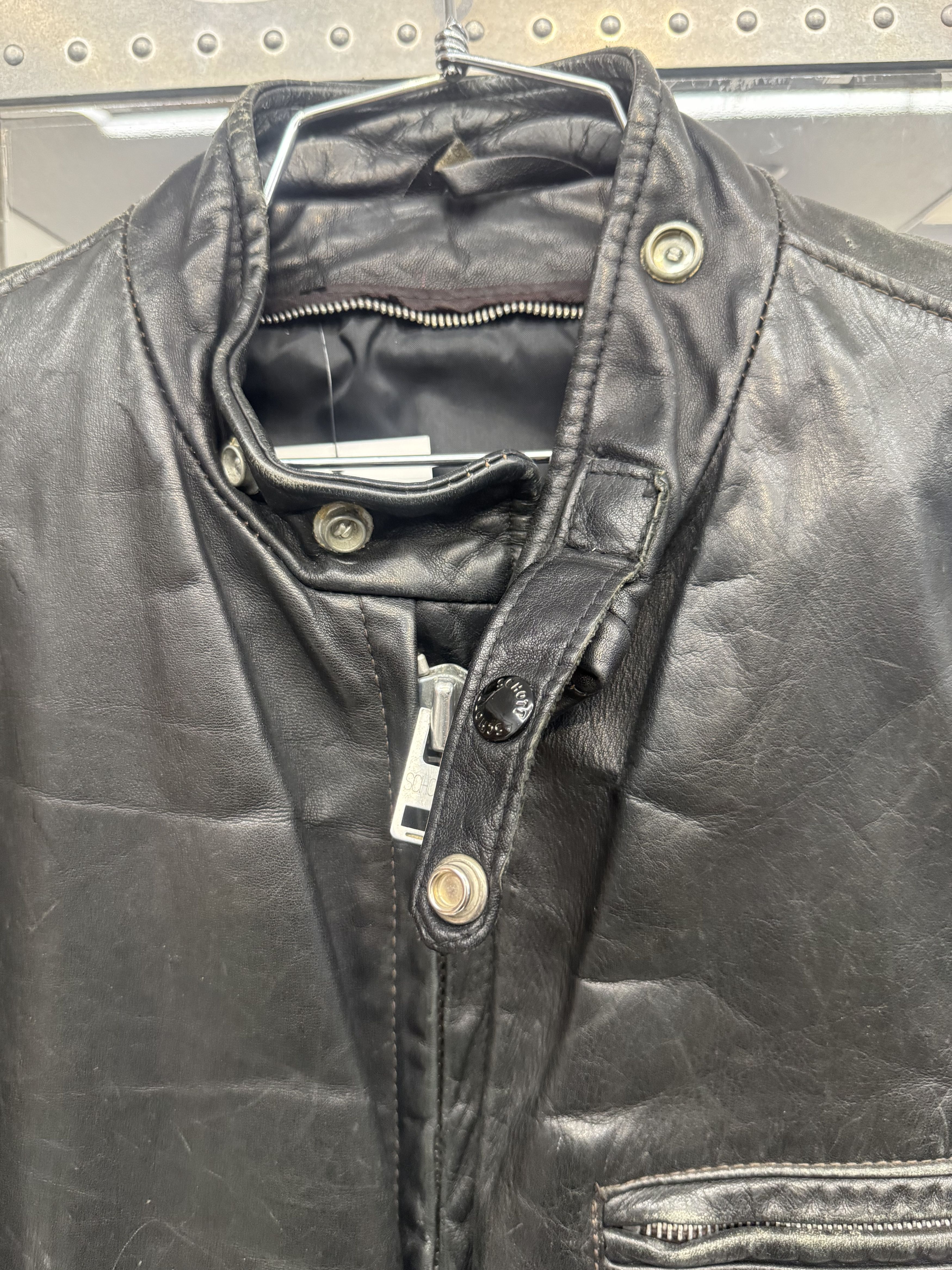 Schott Vintage Schott Leather Jacket Size US M / EU 48-50 / 2 - 2 Thumbnail
