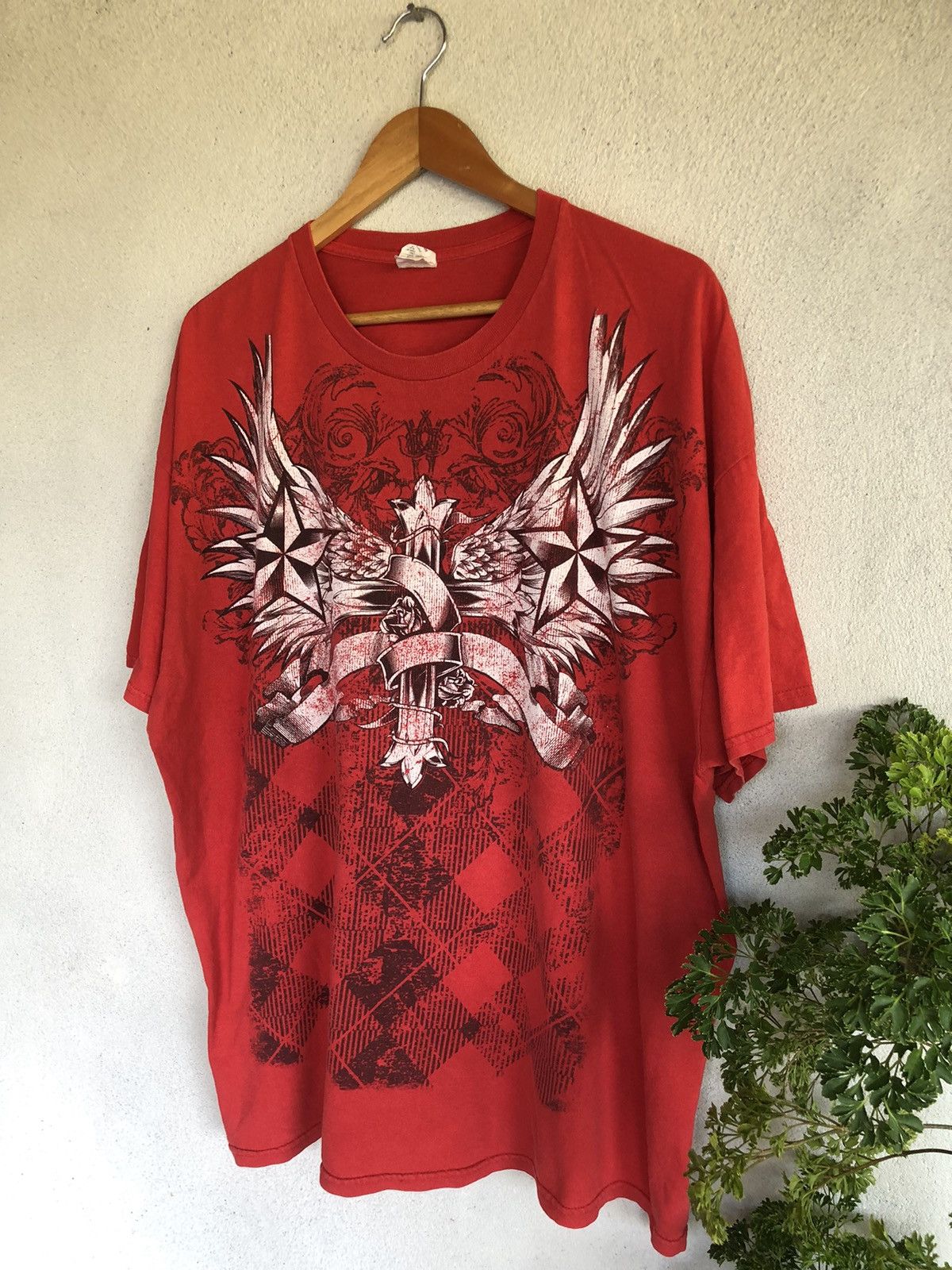 Affliction × Japanese Brand × Vintage Vintage Crazy Y2K Affliction Style Tshirt Size US XXL / EU 58 / 5 - 4 Thumbnail