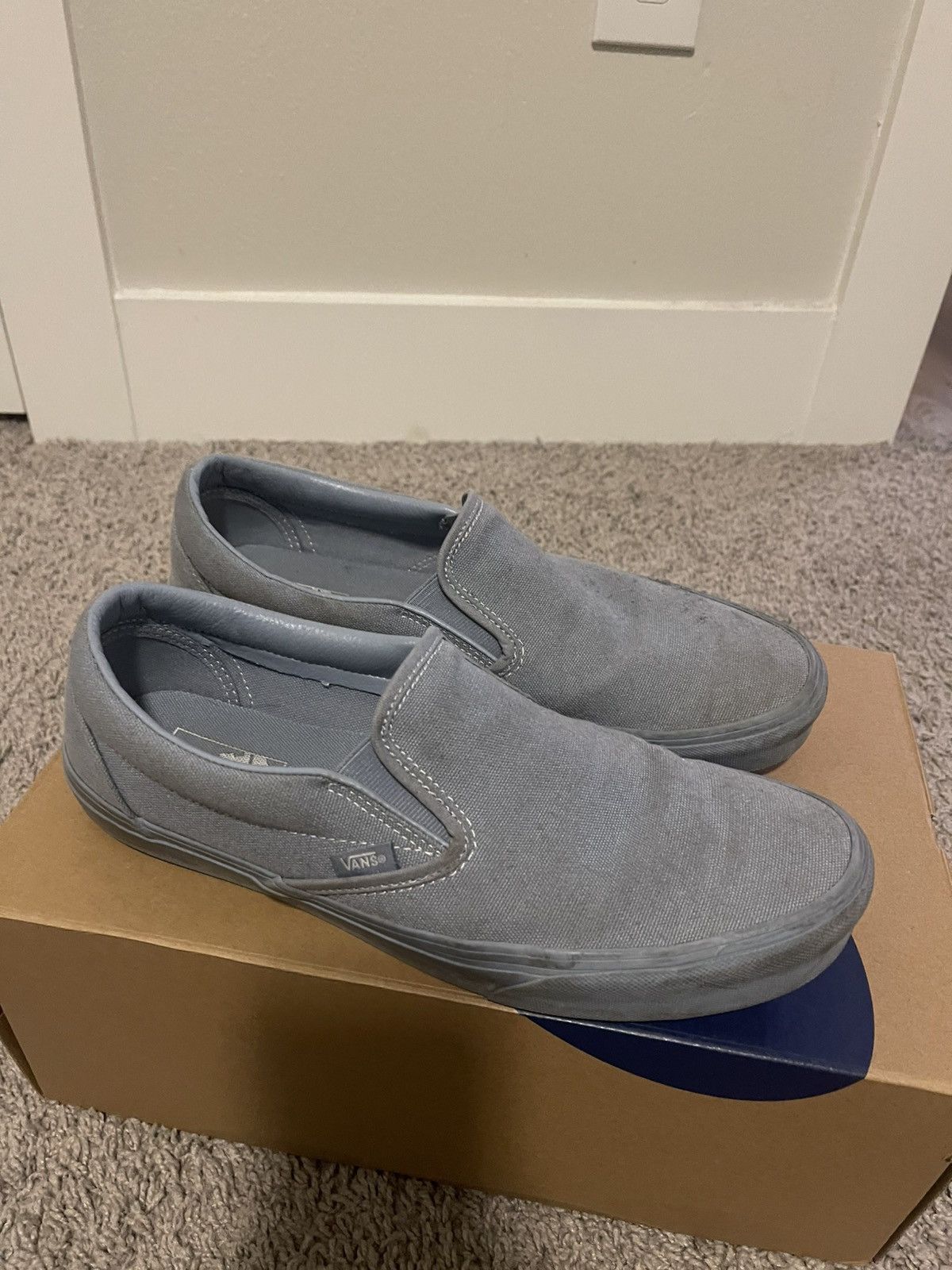 Vans Light Blue Slip on Vans Size US 10.5 / EU 43-44 - 1 Thumbnail